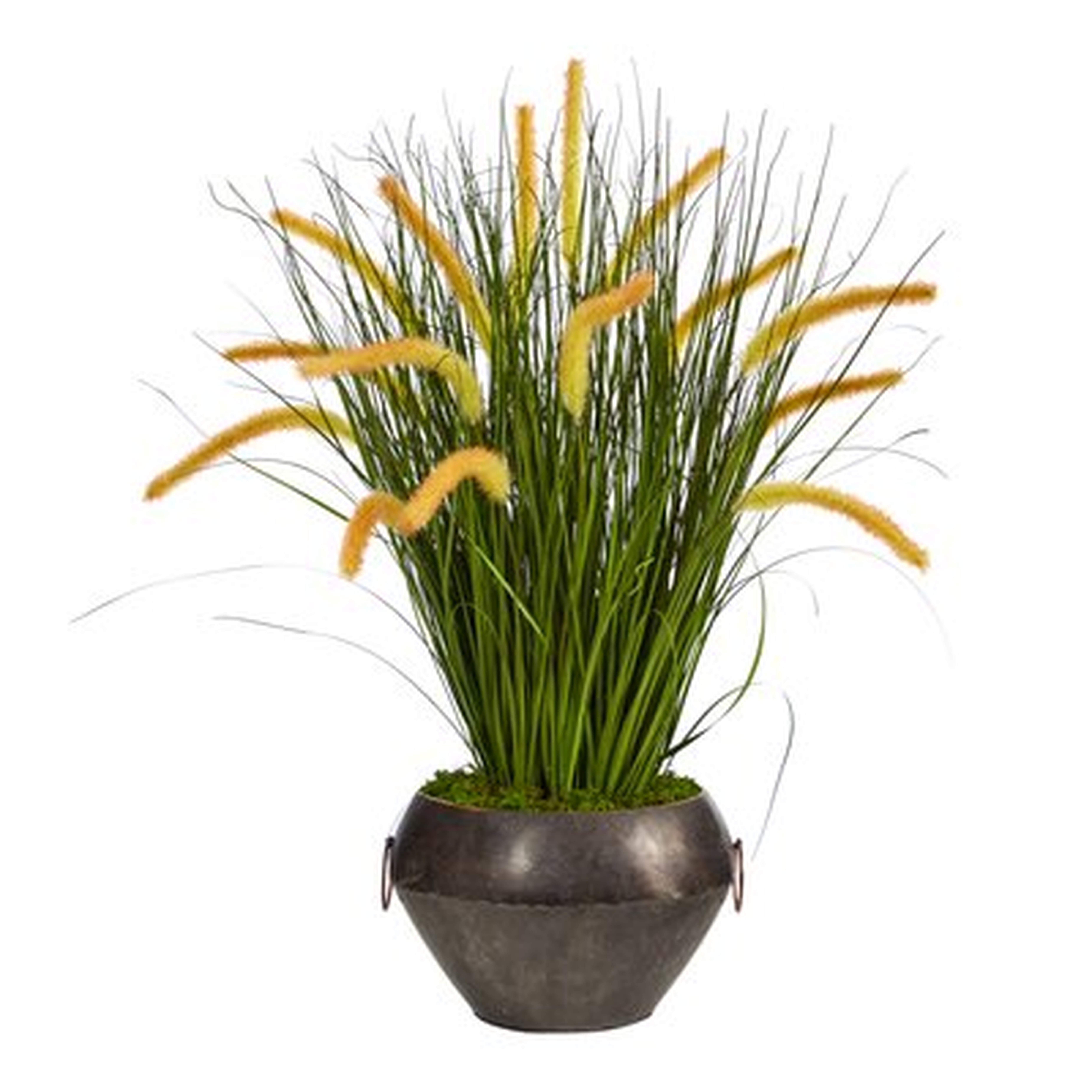 27In. Onion Grass Artificial Plant In Metal Bowl - Wayfair