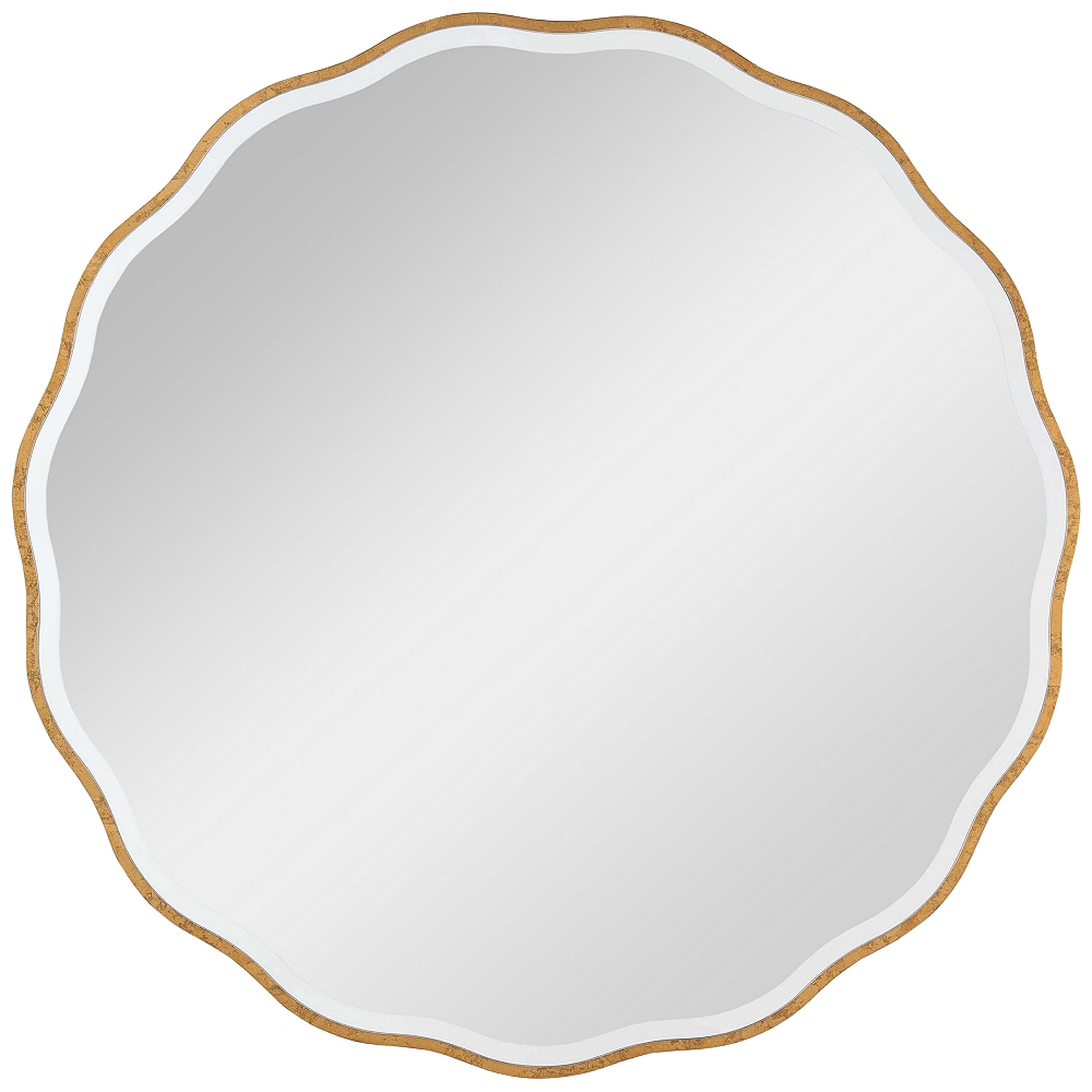 Candice Gold Leaf 42" Round Oversized Wall Mirror - Style # 96K92 - Lamps Plus