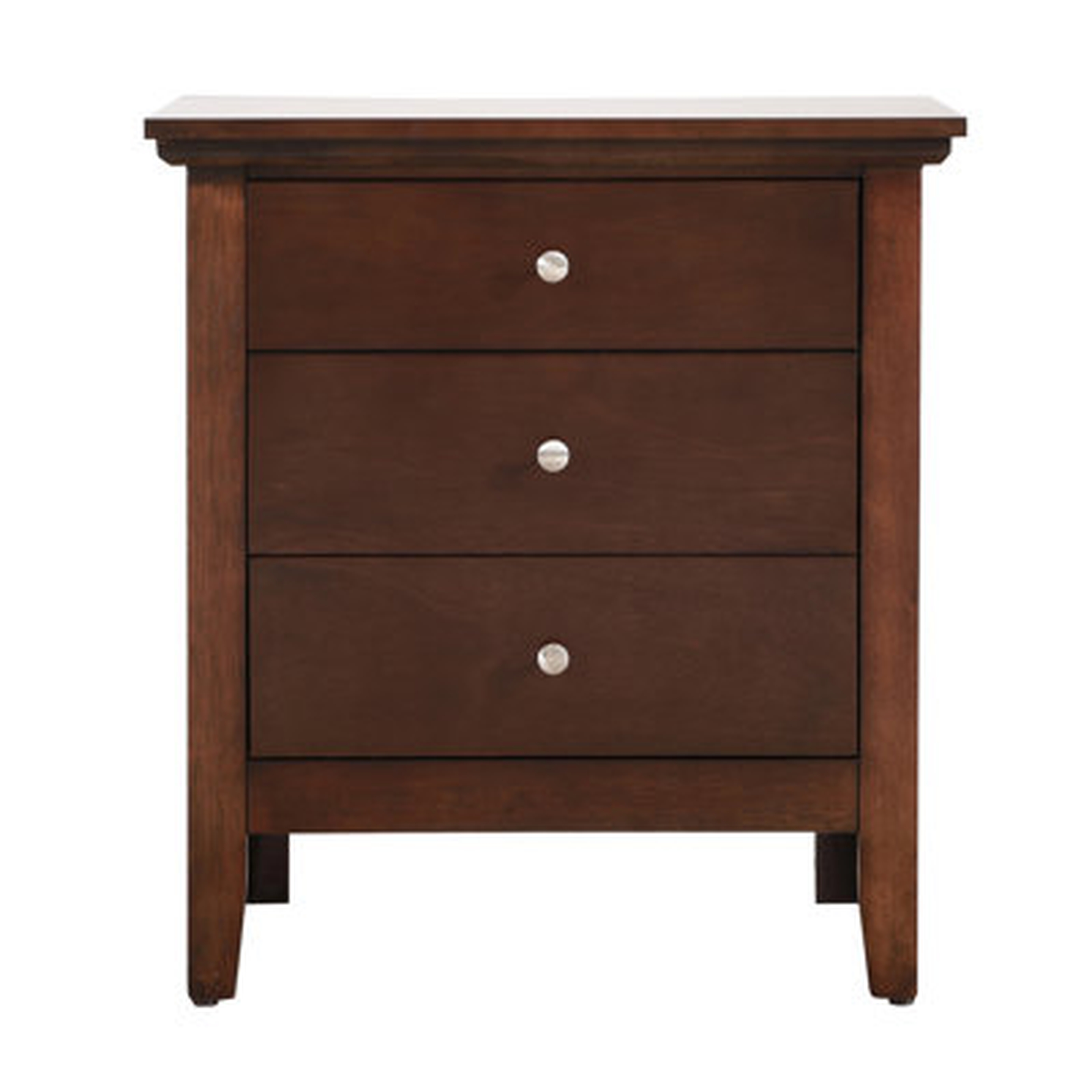 26'' Tall 3 - Drawer Nightstand in Cappuccino - Wayfair