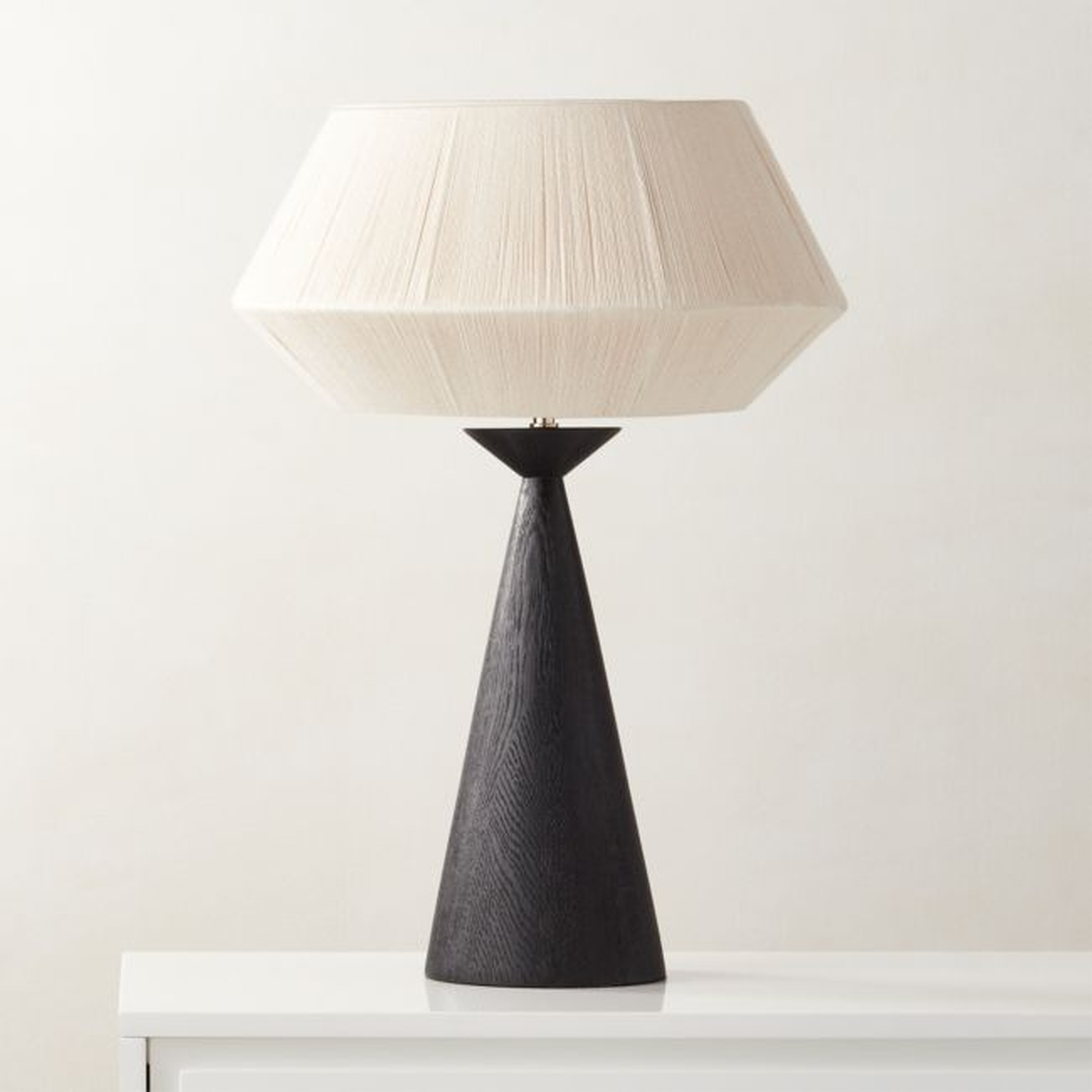 Totora Oak Wood Table Lamp - CB2