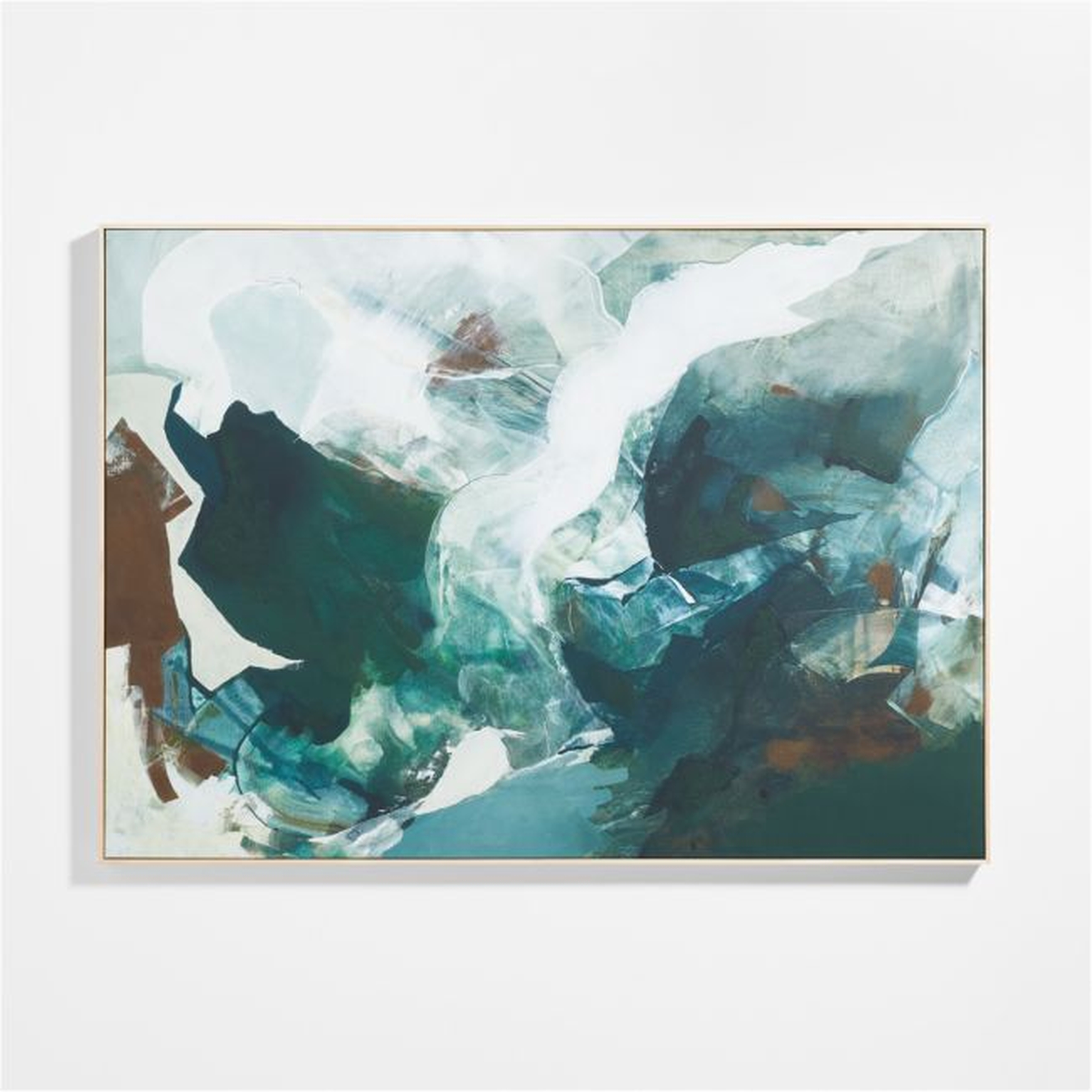 "Forest Movement" Framed Green Abstract Wall Art Print 71"x51" by Britt McGraw - Crate and Barrel