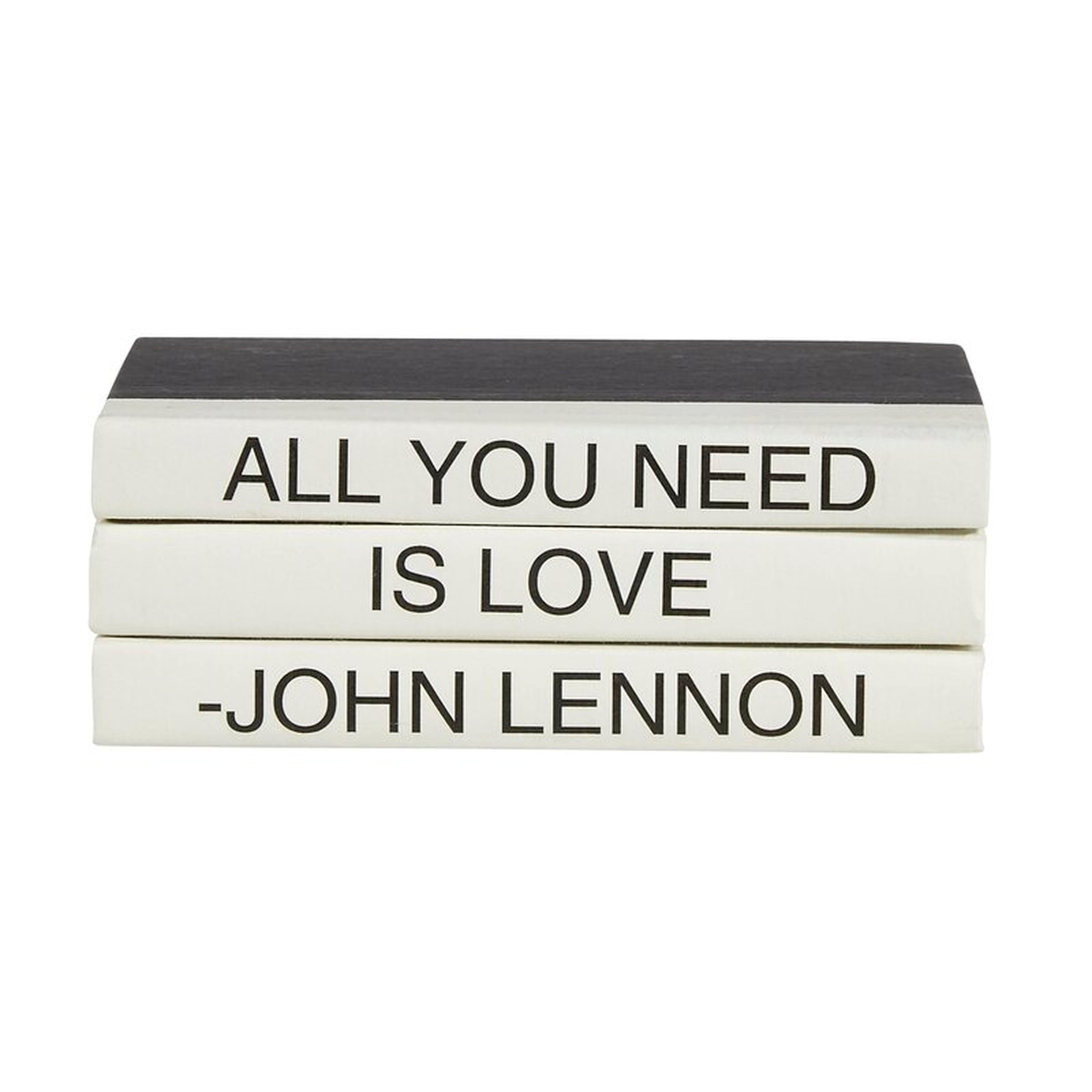 E. Lawrence Ltd. All You Need Is Love Quote Decorative Book, Set of 3 - Perigold