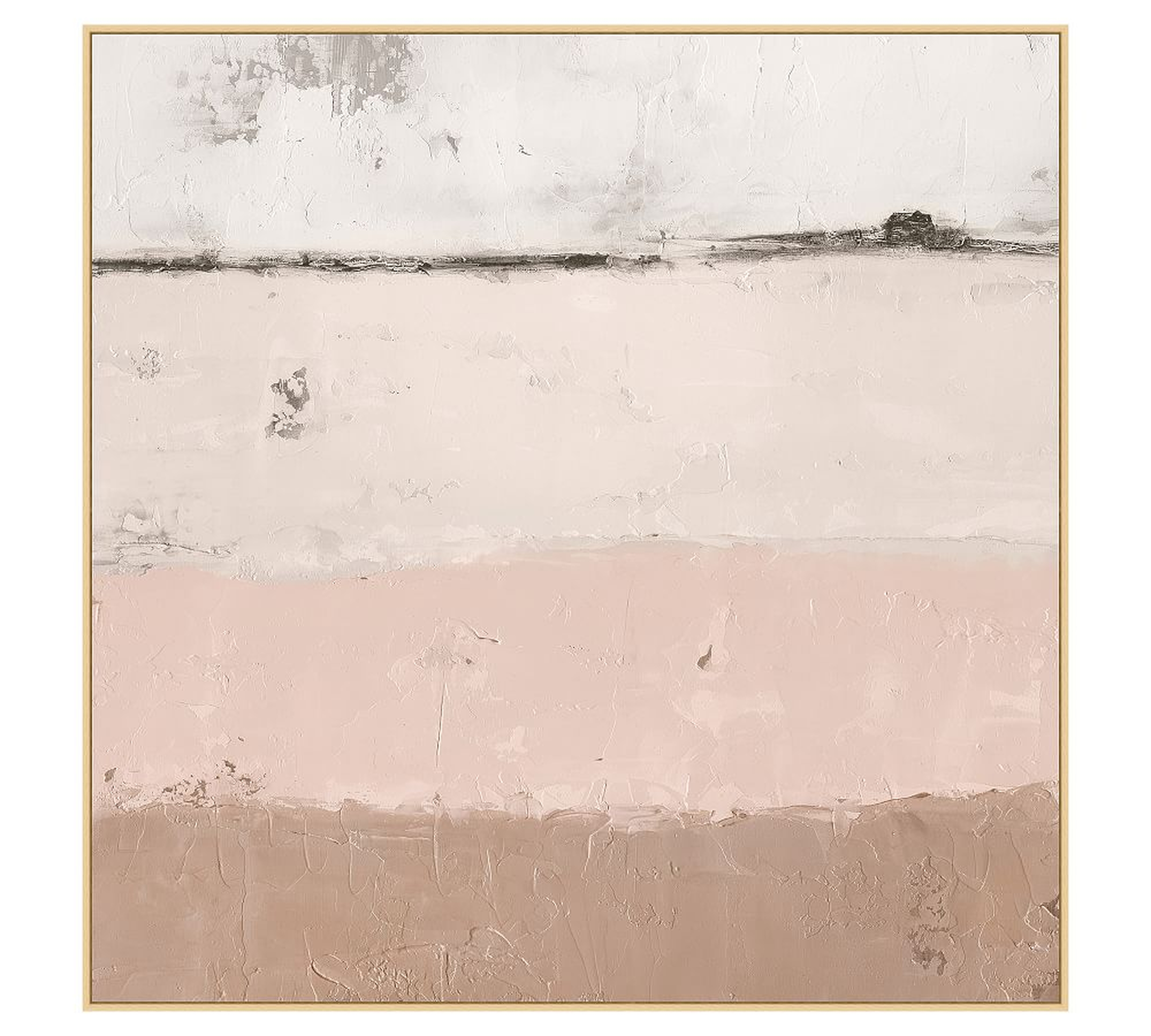 Out to Sea Framed Canvas, Blush, Oversized - 51" x 51" - Pottery Barn