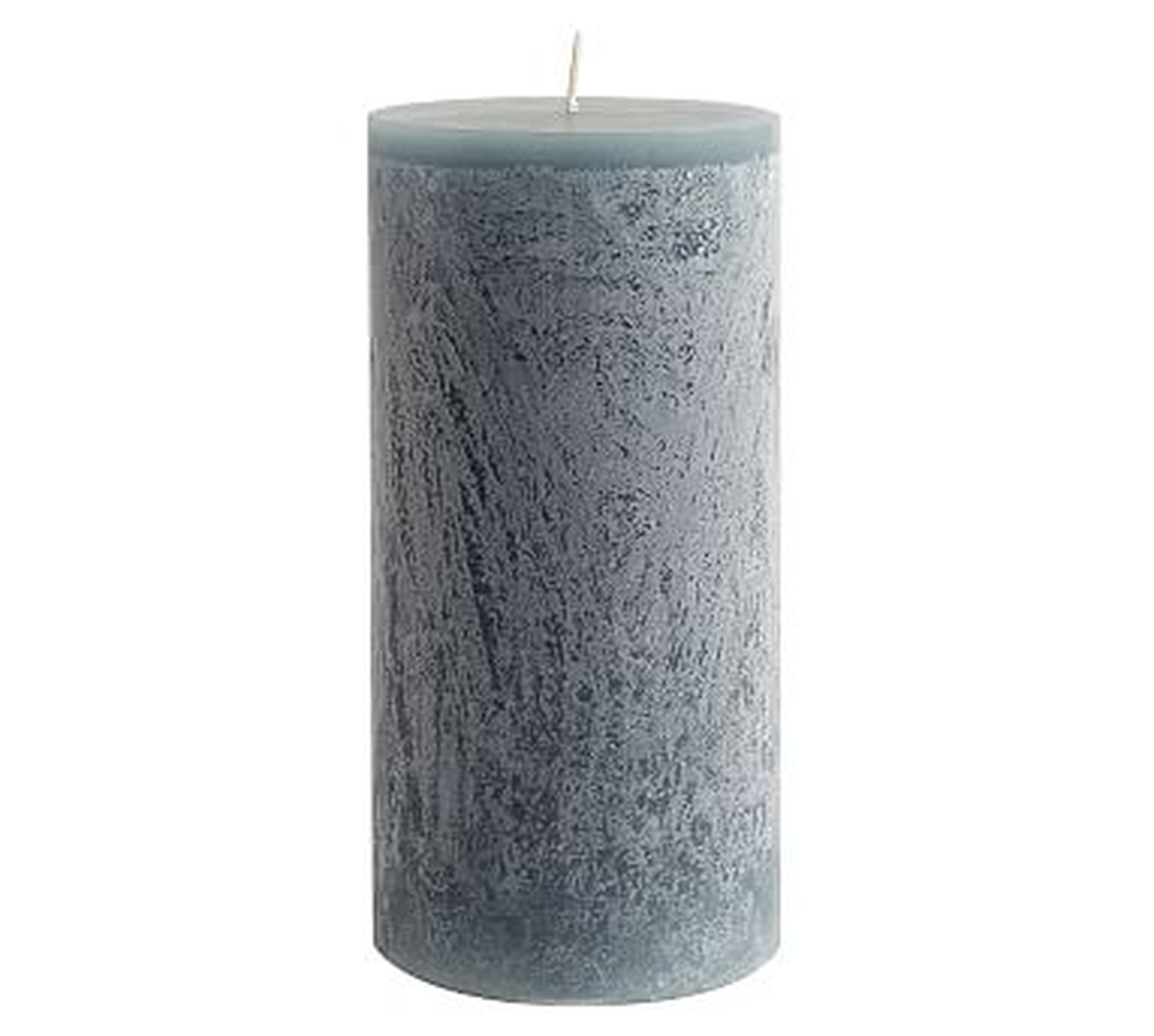 Scented Timber Pillar Candles, Flint Blue, Blackberry Yuzu, 4" x 8" - Pottery Barn