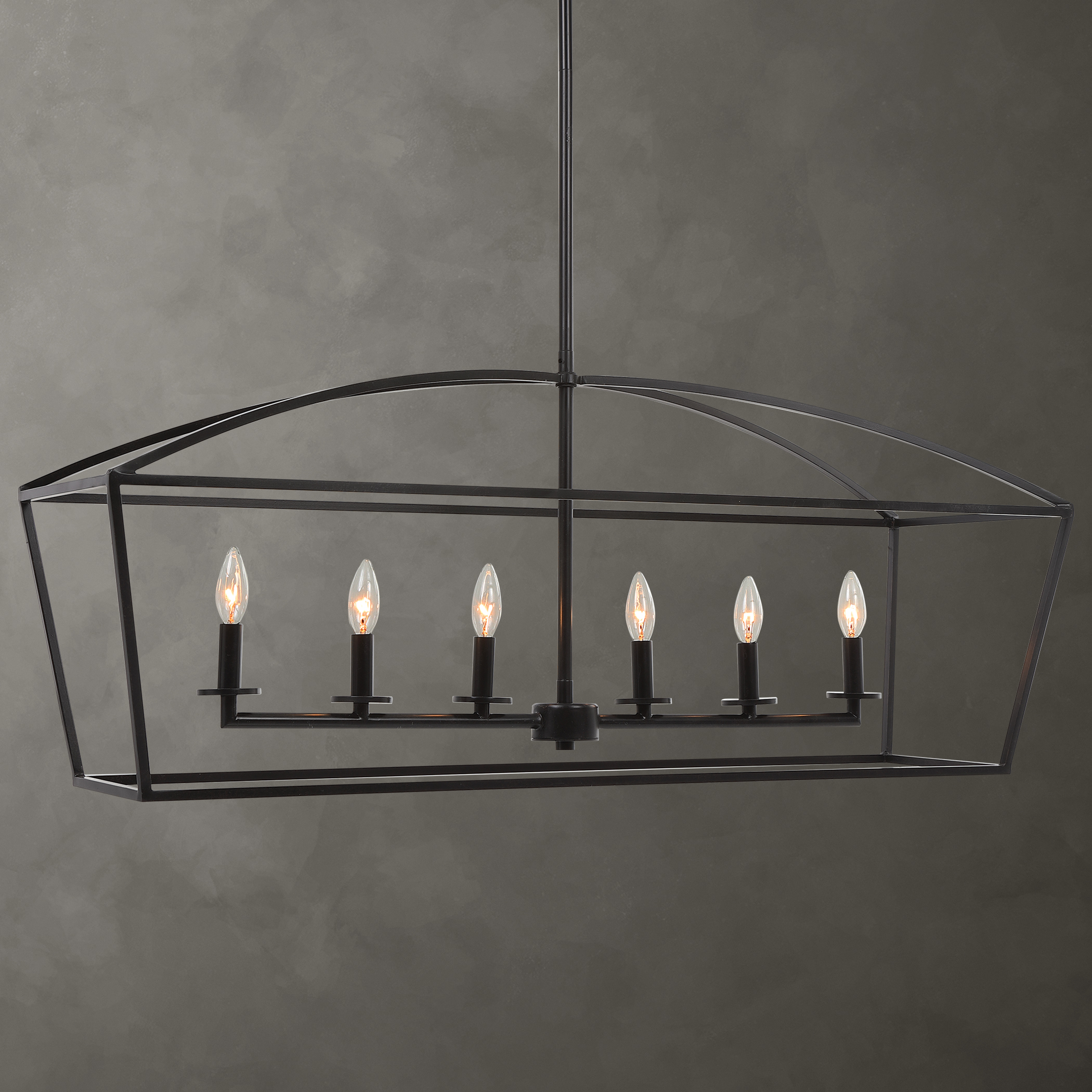 Clayton 6 Light Linear Chandelier - Uttermost