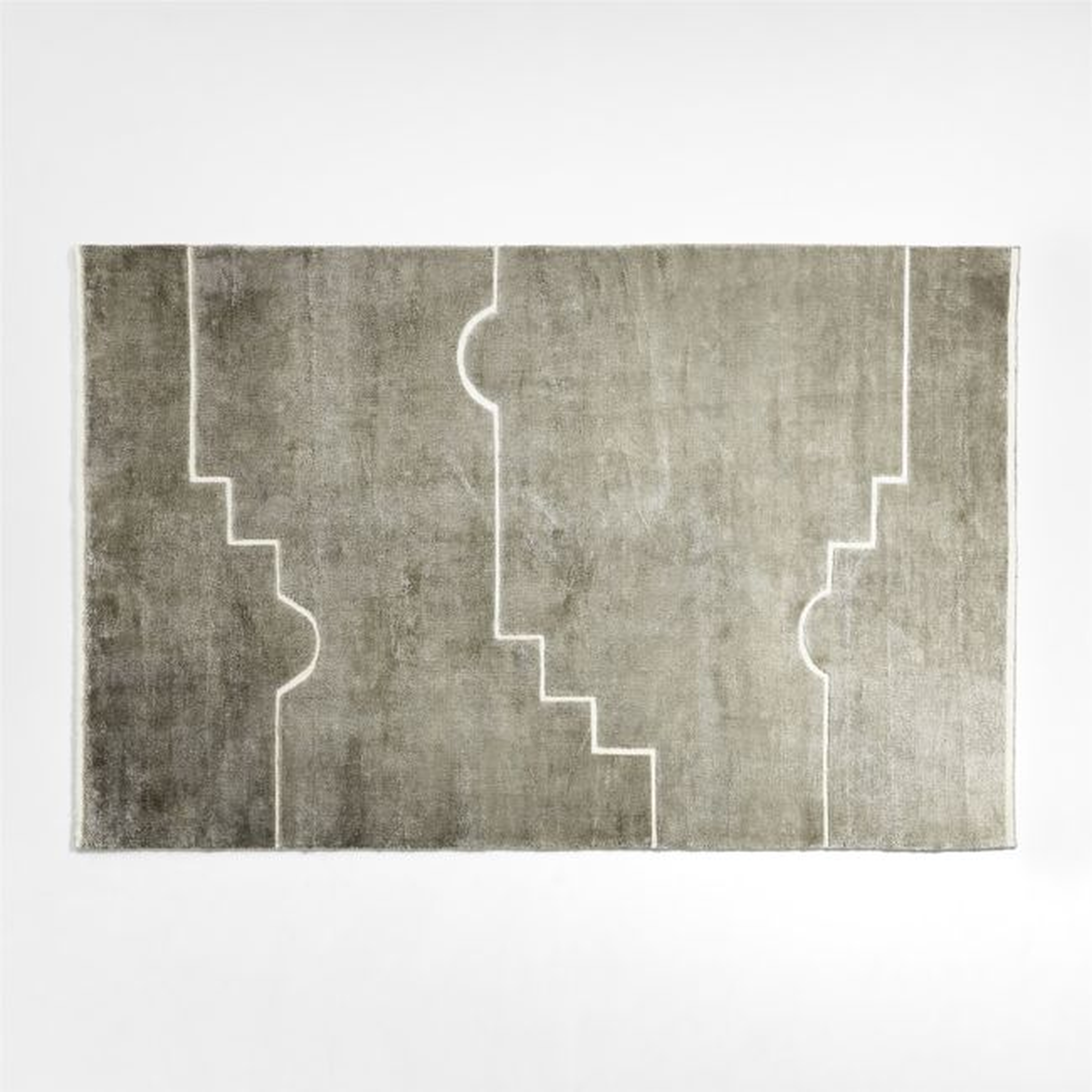 Latanaz Grey Abstract Area Rug 6'x9' - Crate and Barrel