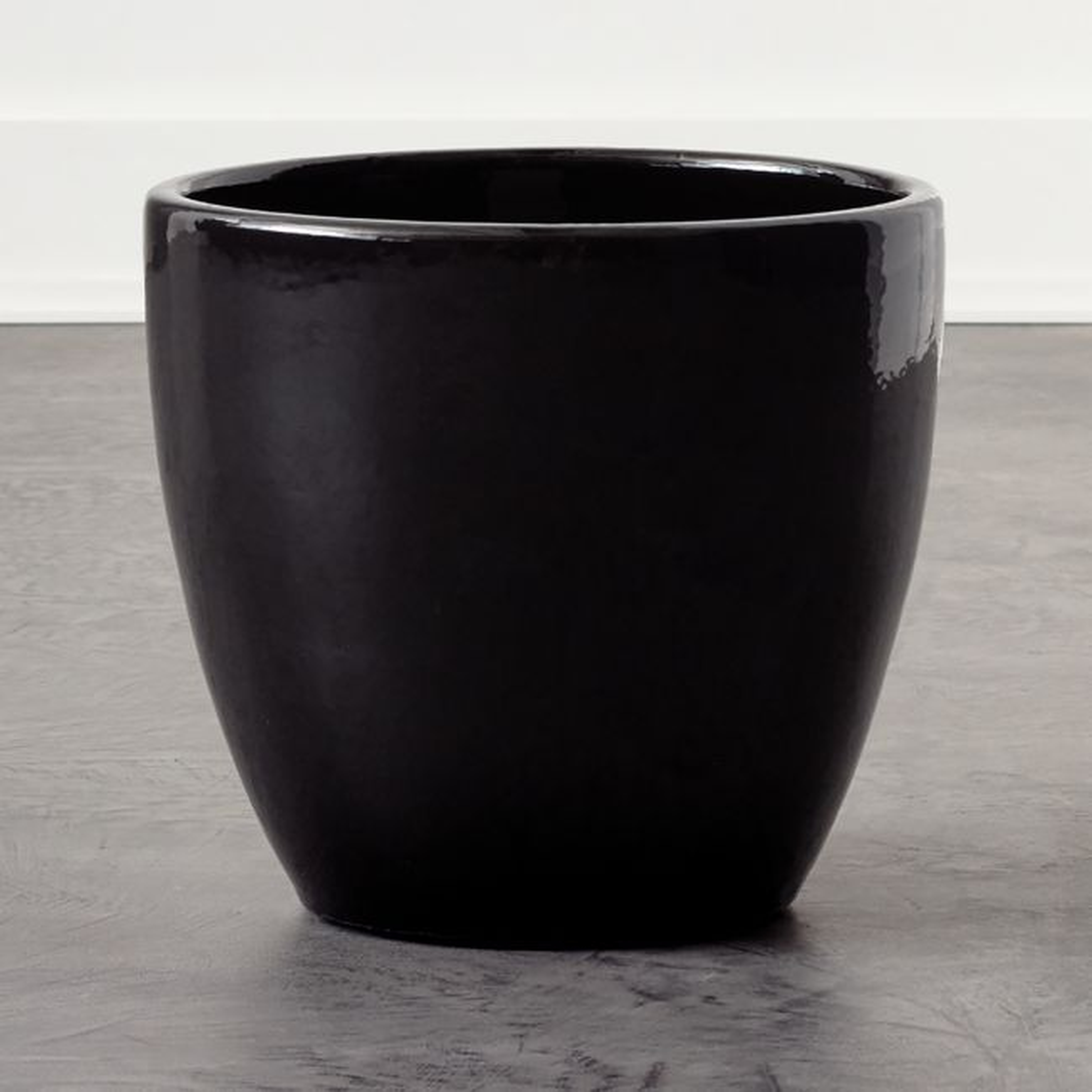 Fresco Small Black Planter - CB2