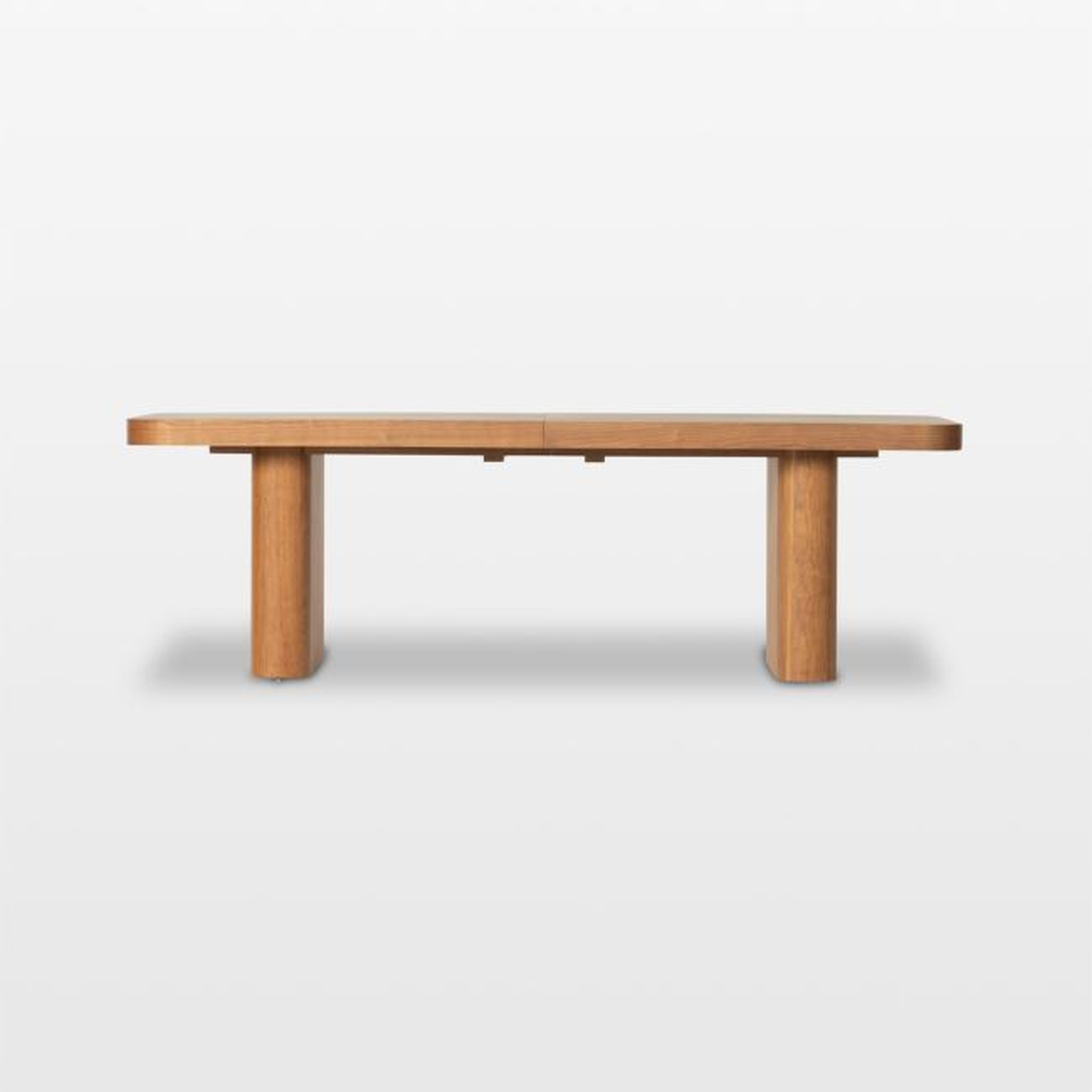 Rufina 96"-116" Cherry Wood Extendable Dining Table with Storage - Crate and Barrel