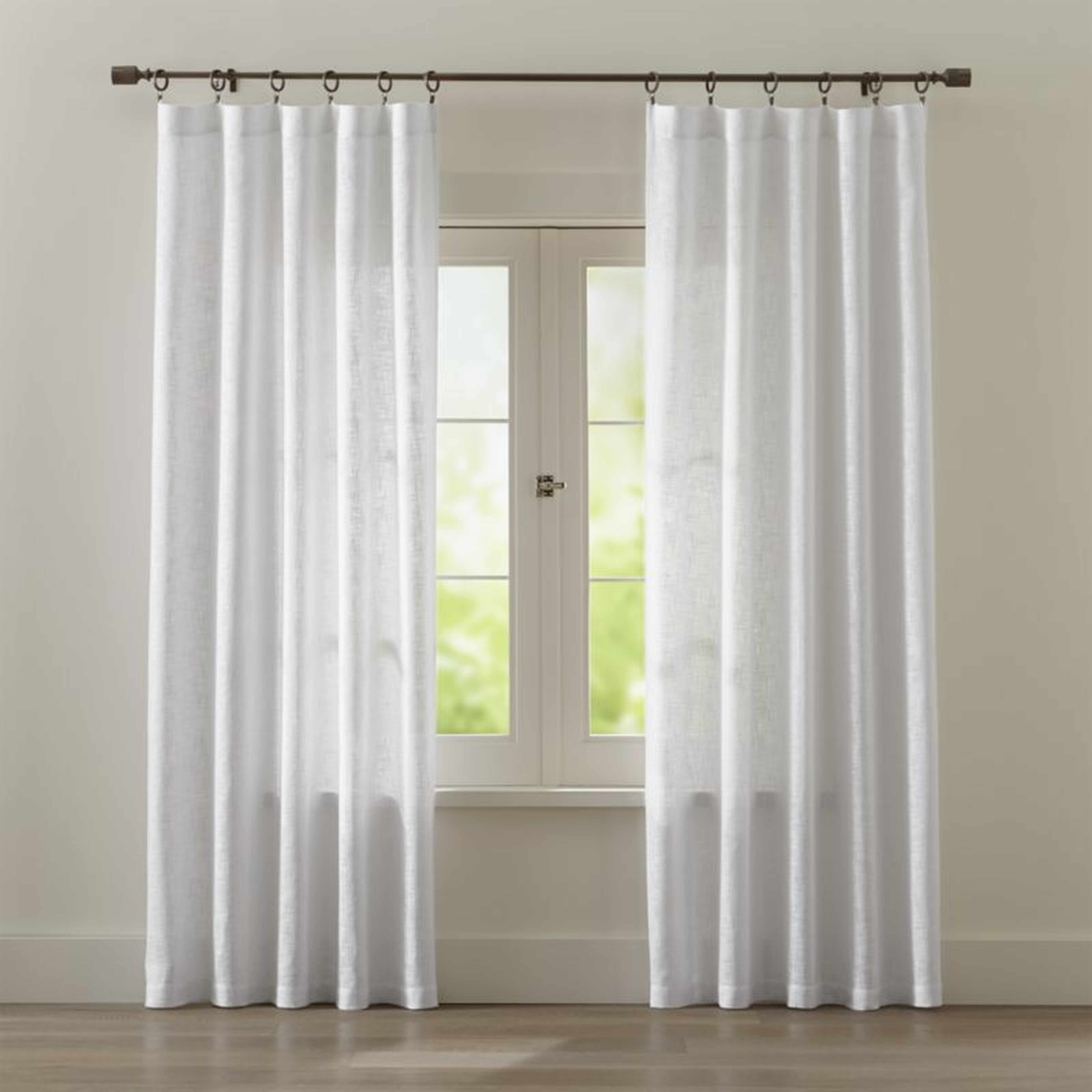 Lindstrom White 48"x96" Curtain Panel - Crate and Barrel