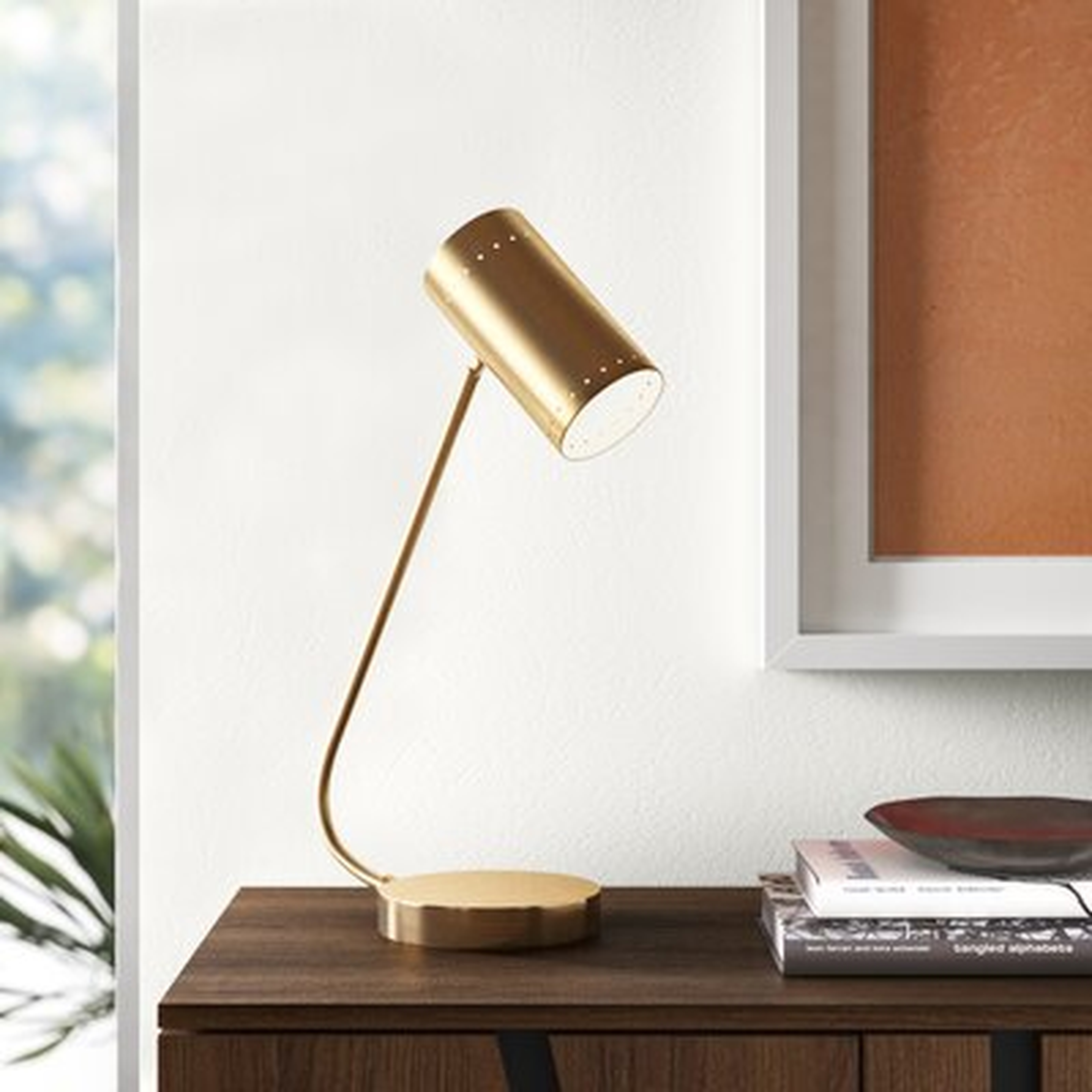 Darby 22.5" Polished Gold Desk Lamp - AllModern