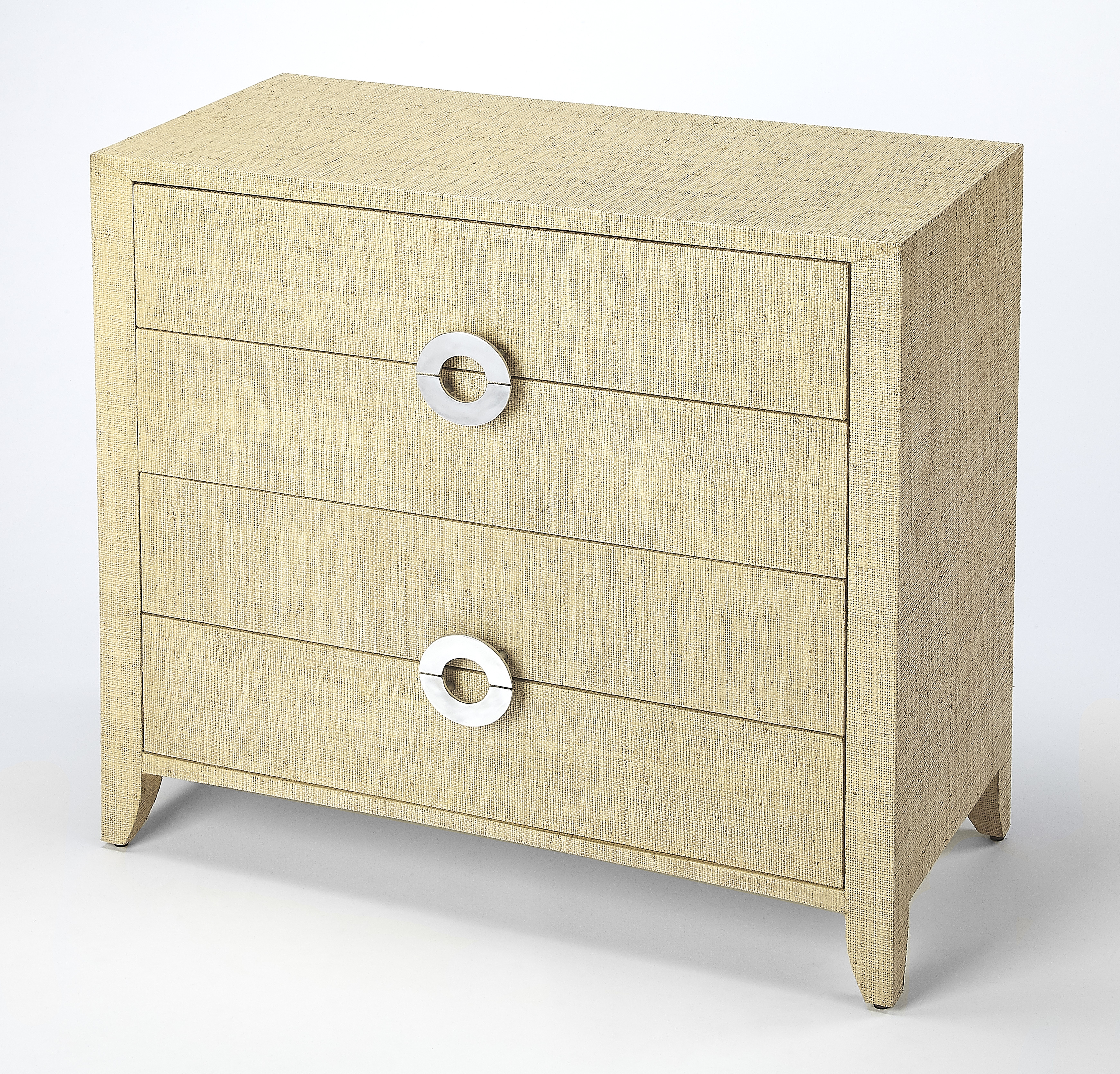 Amelle Cream Raffia Accent Chest - Butler Specialty Co.