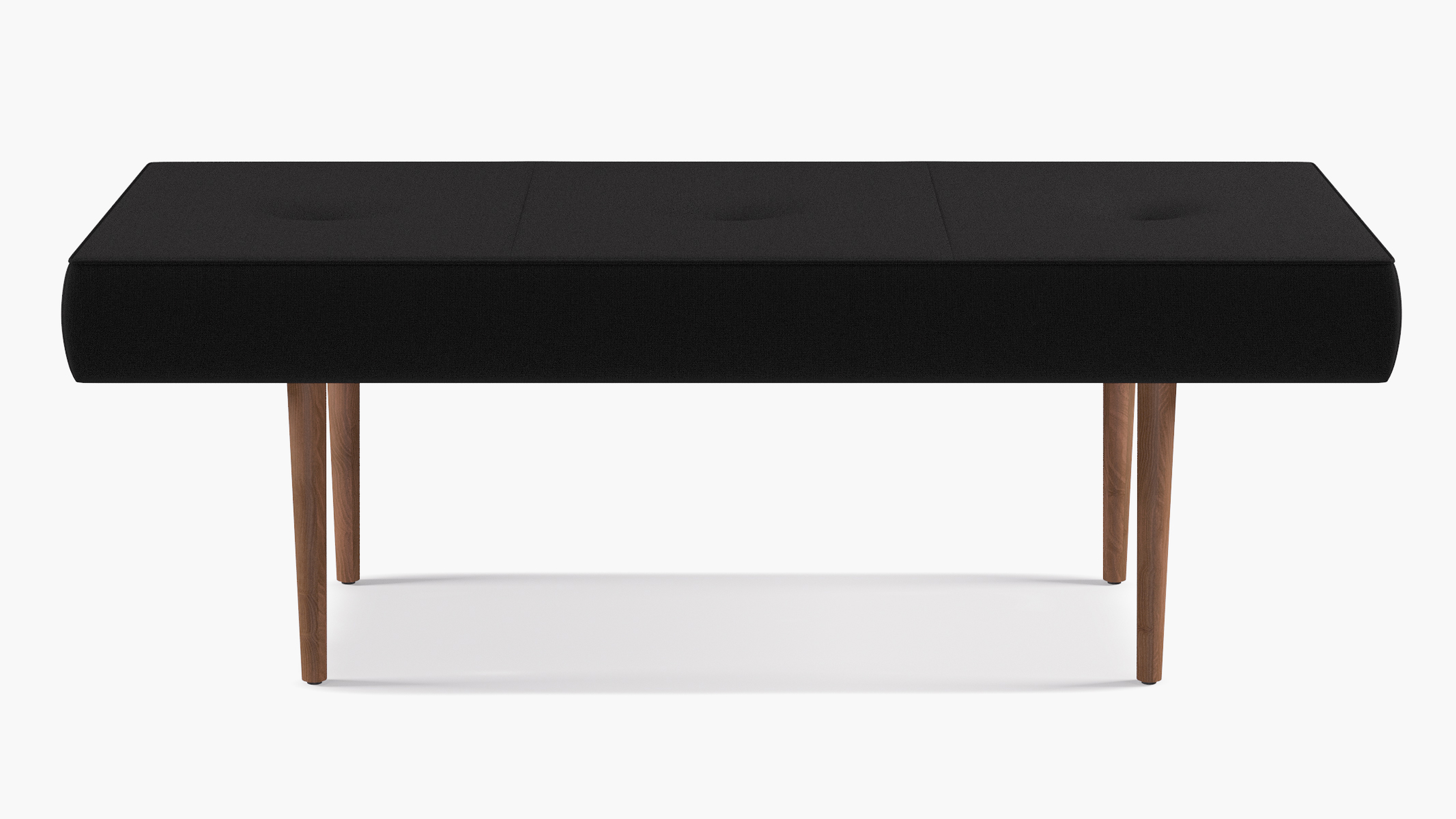 Mid-Century Bench, Raven Everyday Linen, Espresso - The Inside
