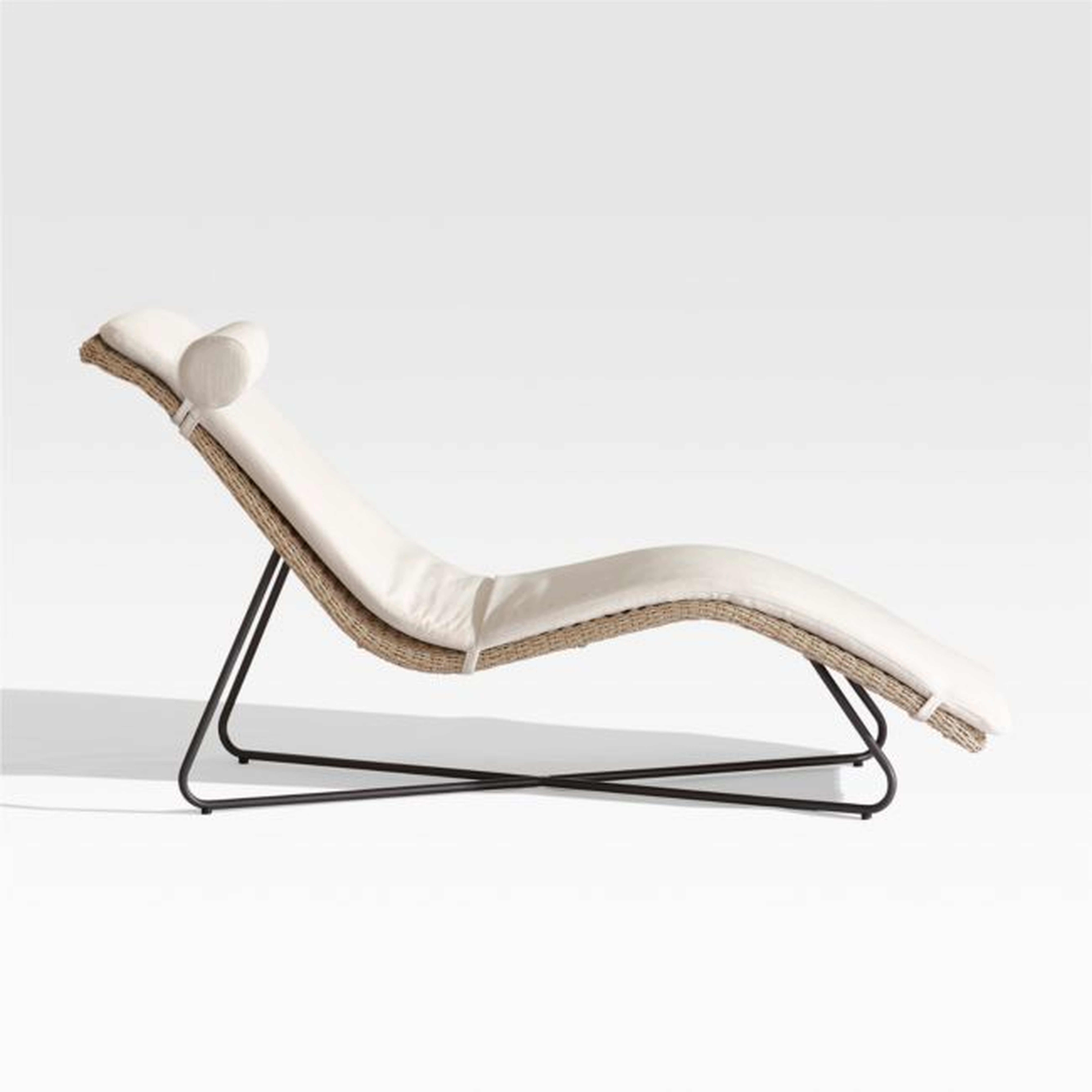 Grotta Outdoor Wicker Chaise Lounge - Crate and Barrel