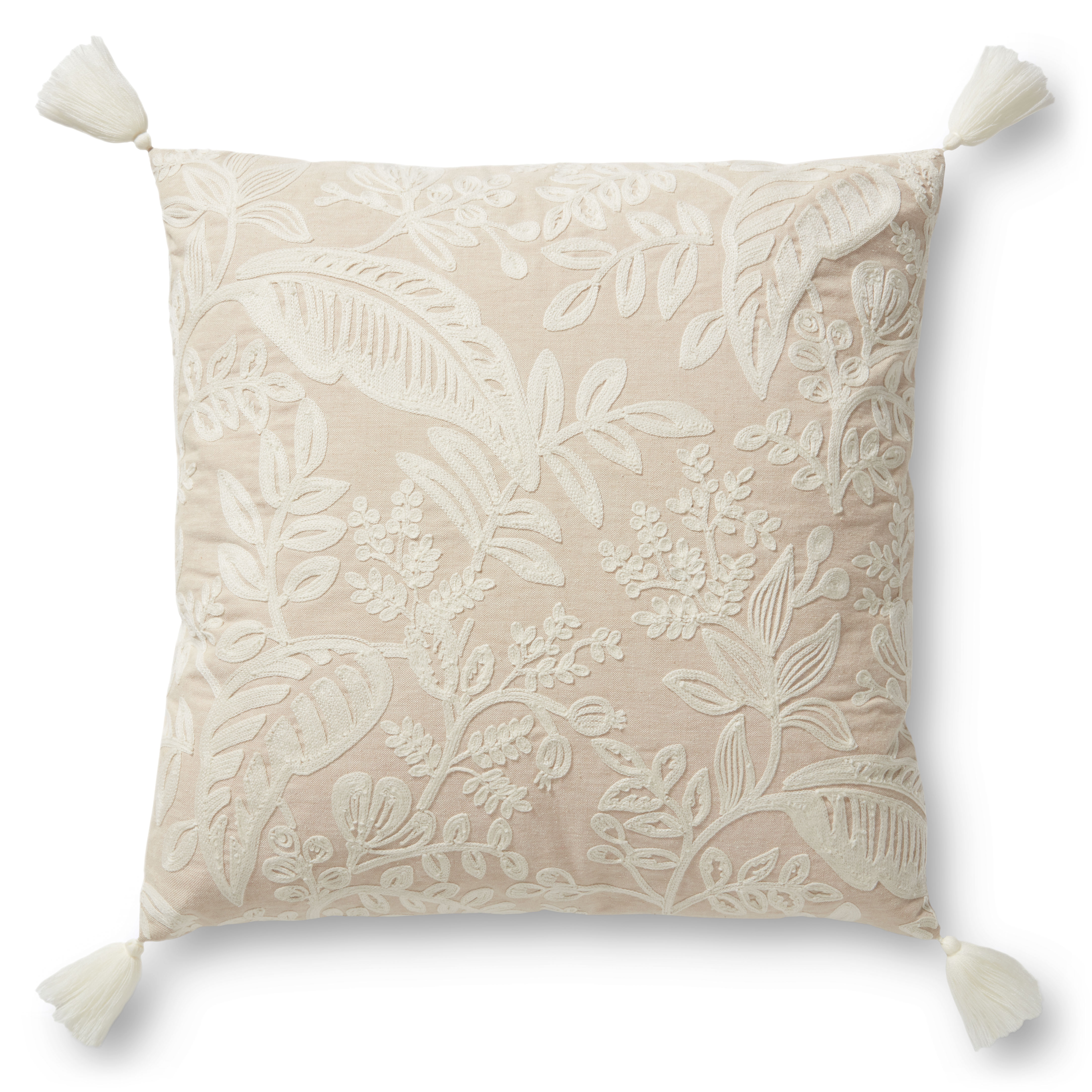 PILLOWS PRP0002 CREAM 22" x 22" Cover Only - Loloi Rugs