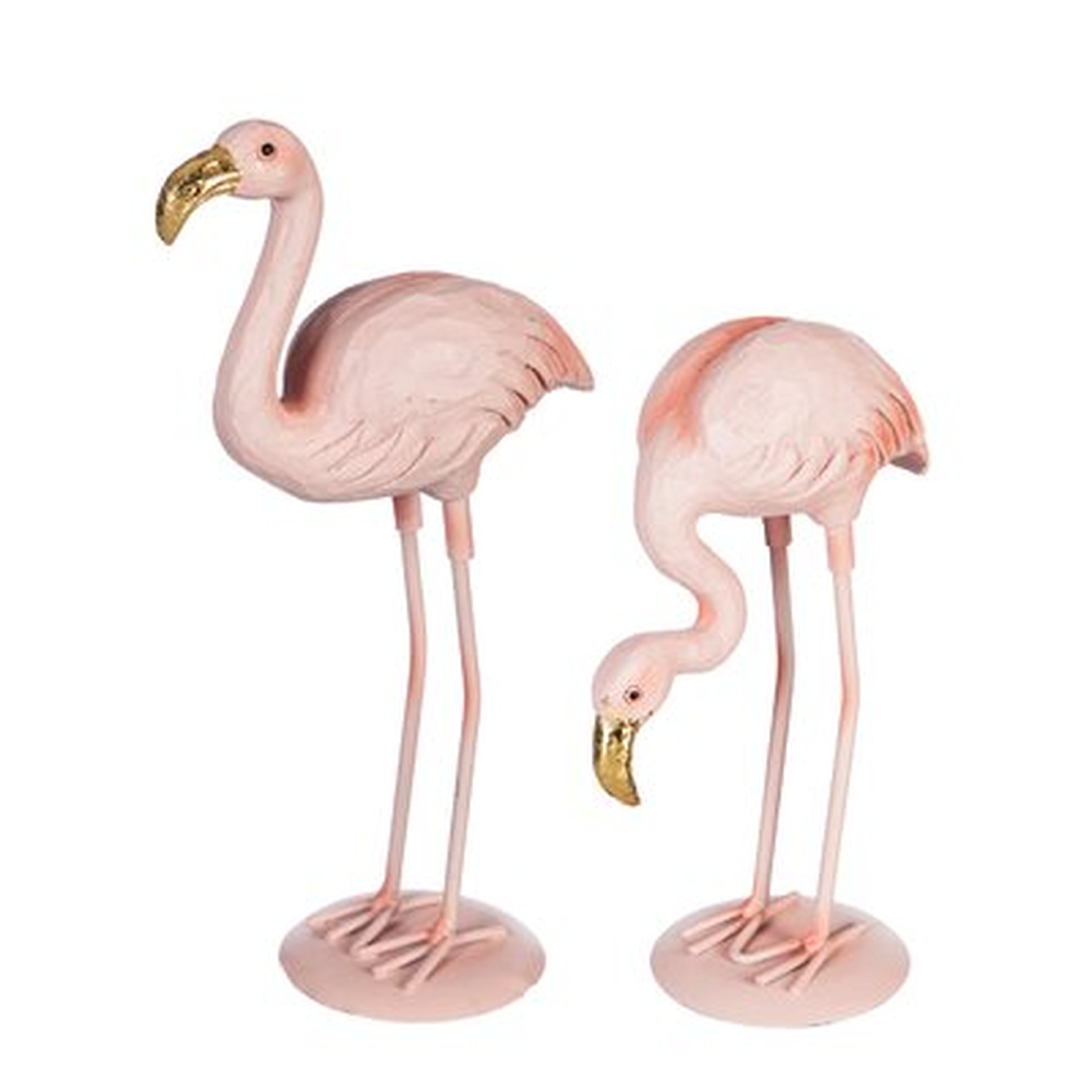 2 Piece Polyresin Flamingo Set - Wayfair
