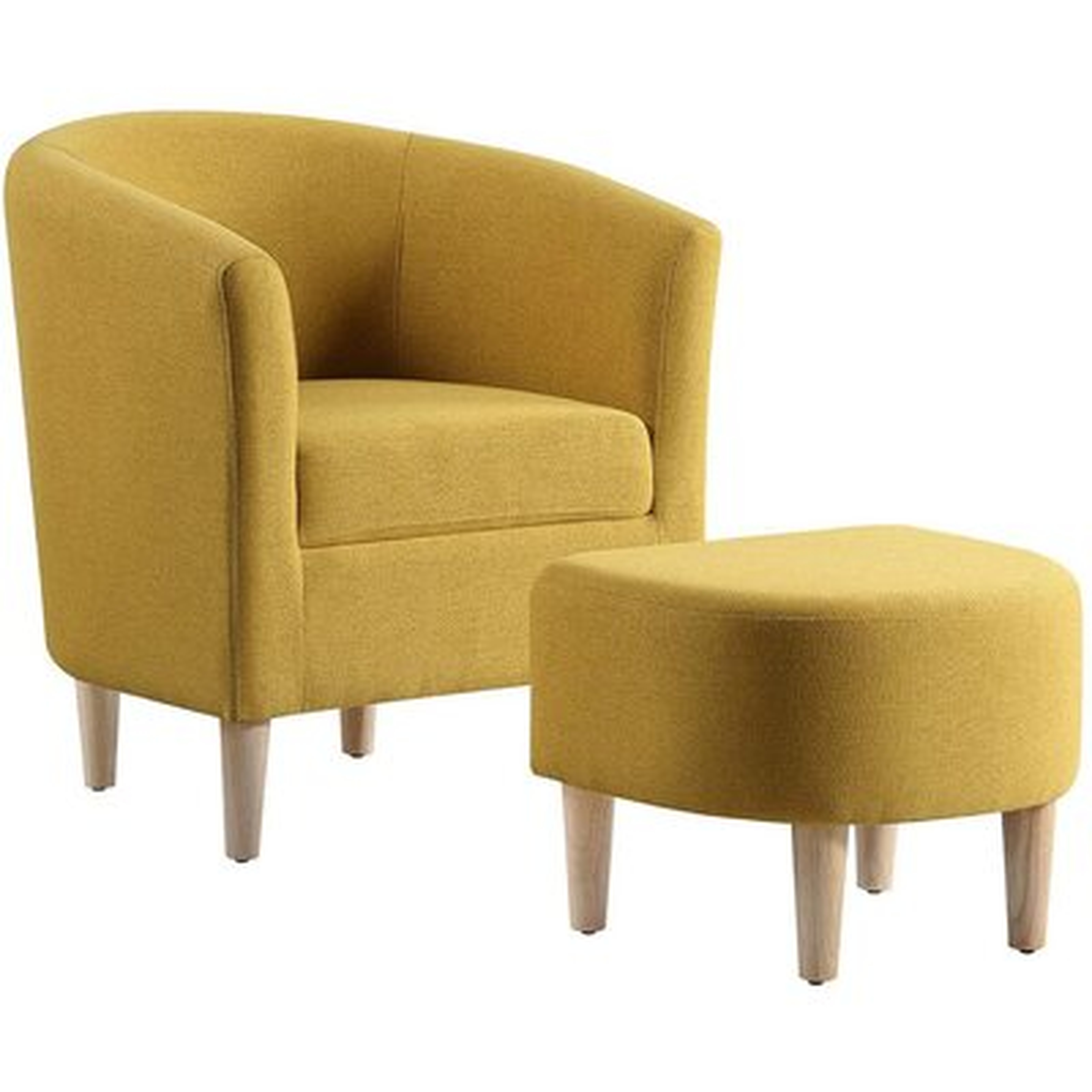 Modern Armchair and Ottoman - Wayfair