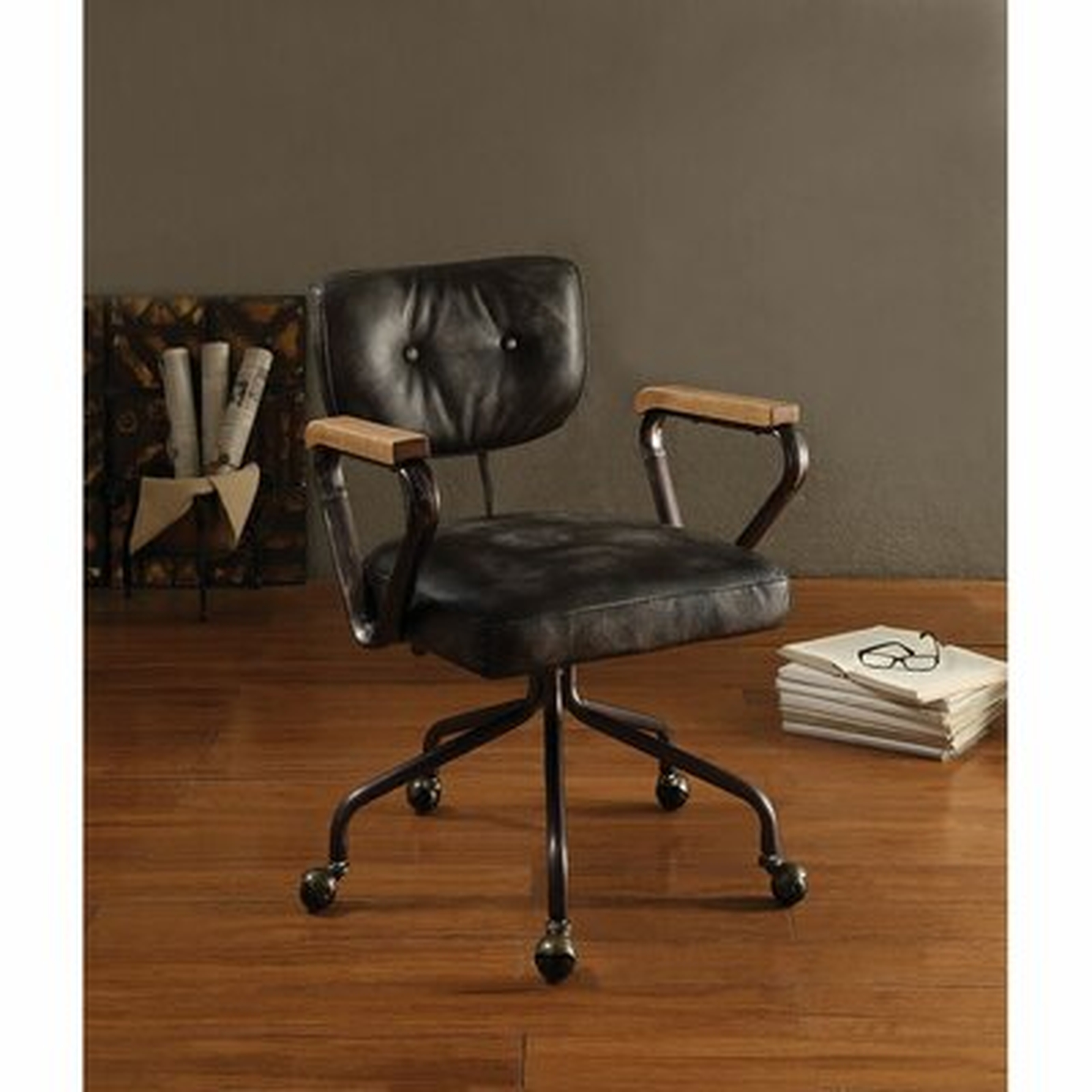 Svartalfheim Office Genuine Leather Task Chair - Wayfair