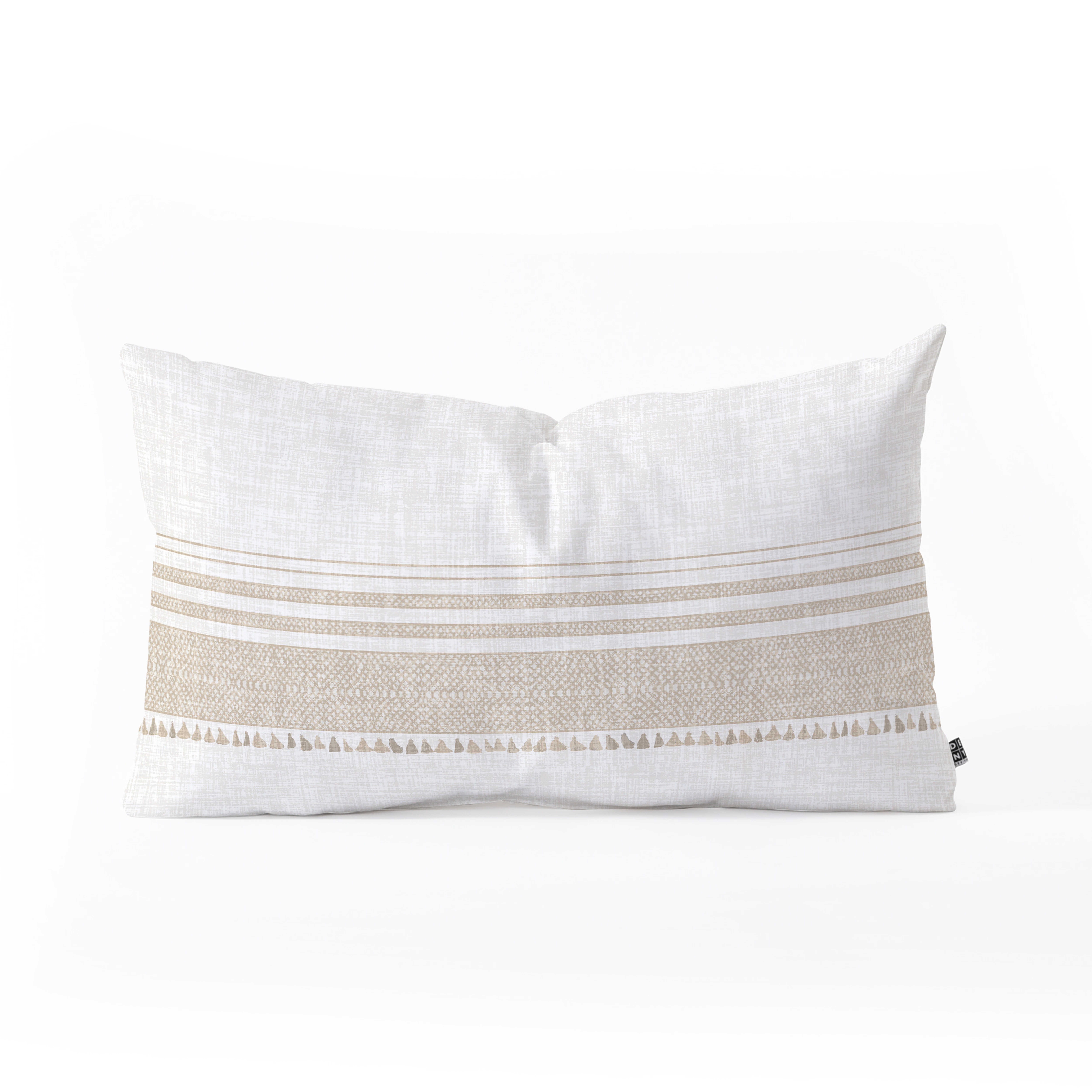 French Linen Tassel by Holli Zollinger - Oblong Throw Pillow 24" x 13" - Wander Print Co.