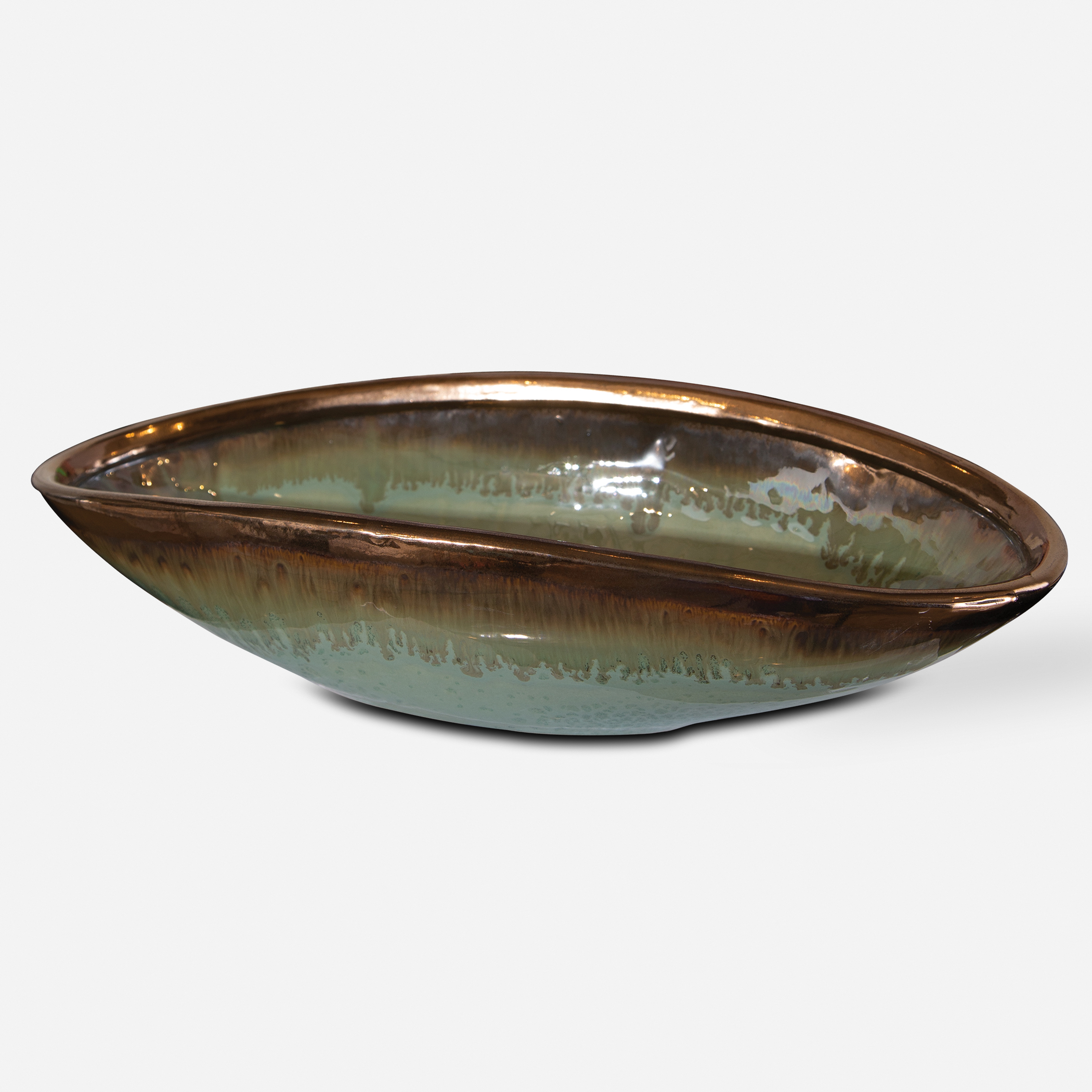 Iroquois Green Glaze Bowl - Uttermost