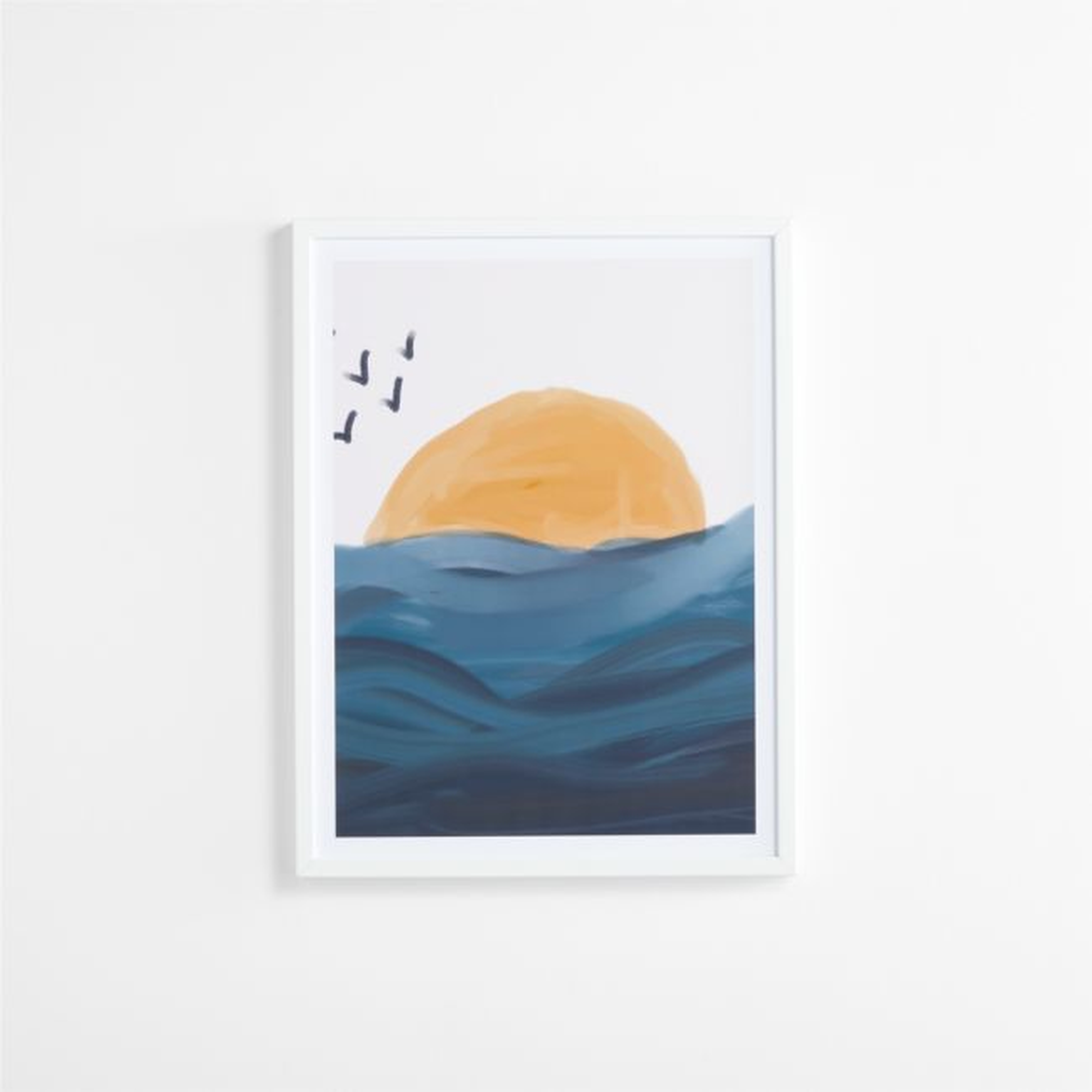 Smooth Wave Framed Wall Art Print - Crate and Barrel