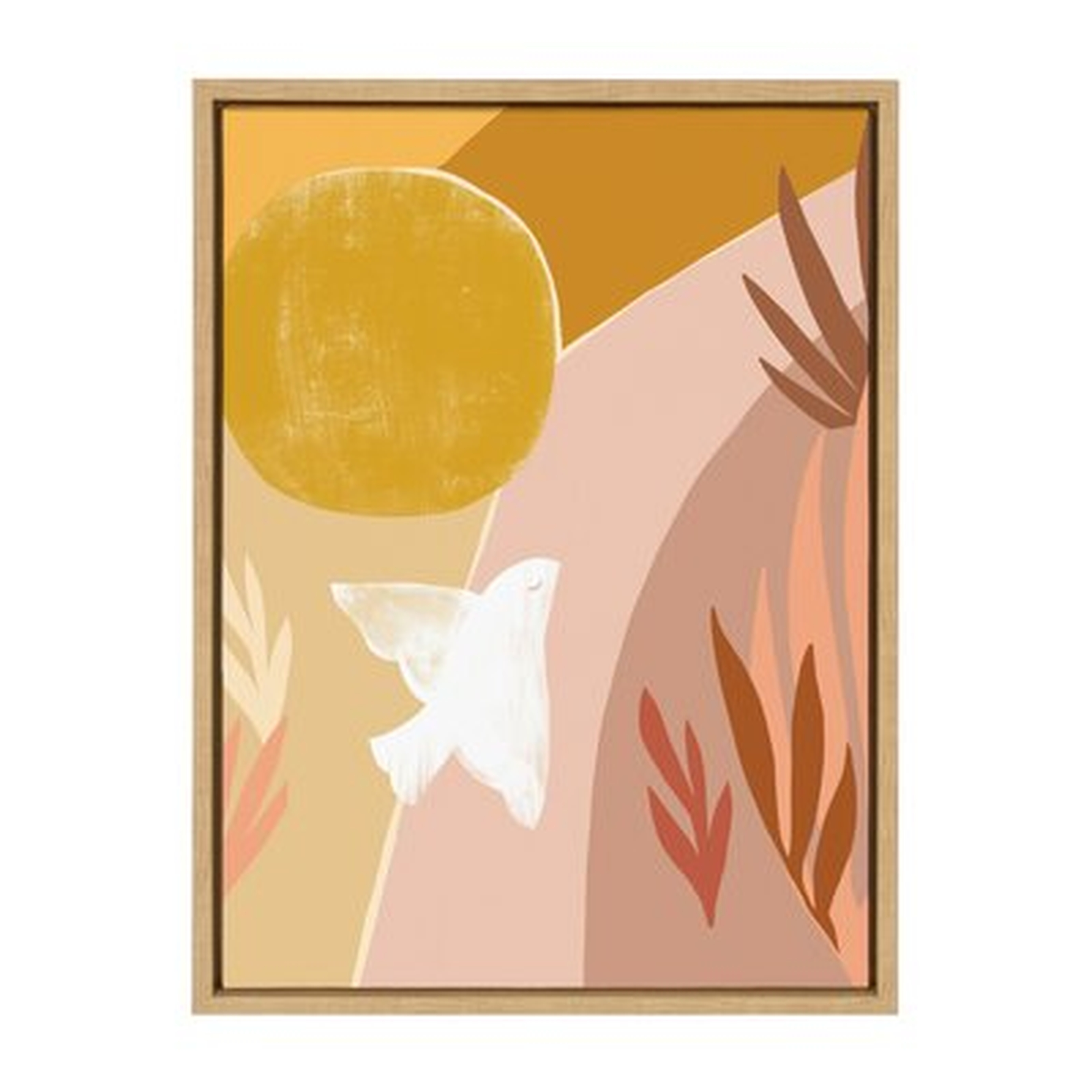 'Sunrise Dove' by Kate Aurelia Studio - Floater Frame Painting Print on Canvas - Wayfair
