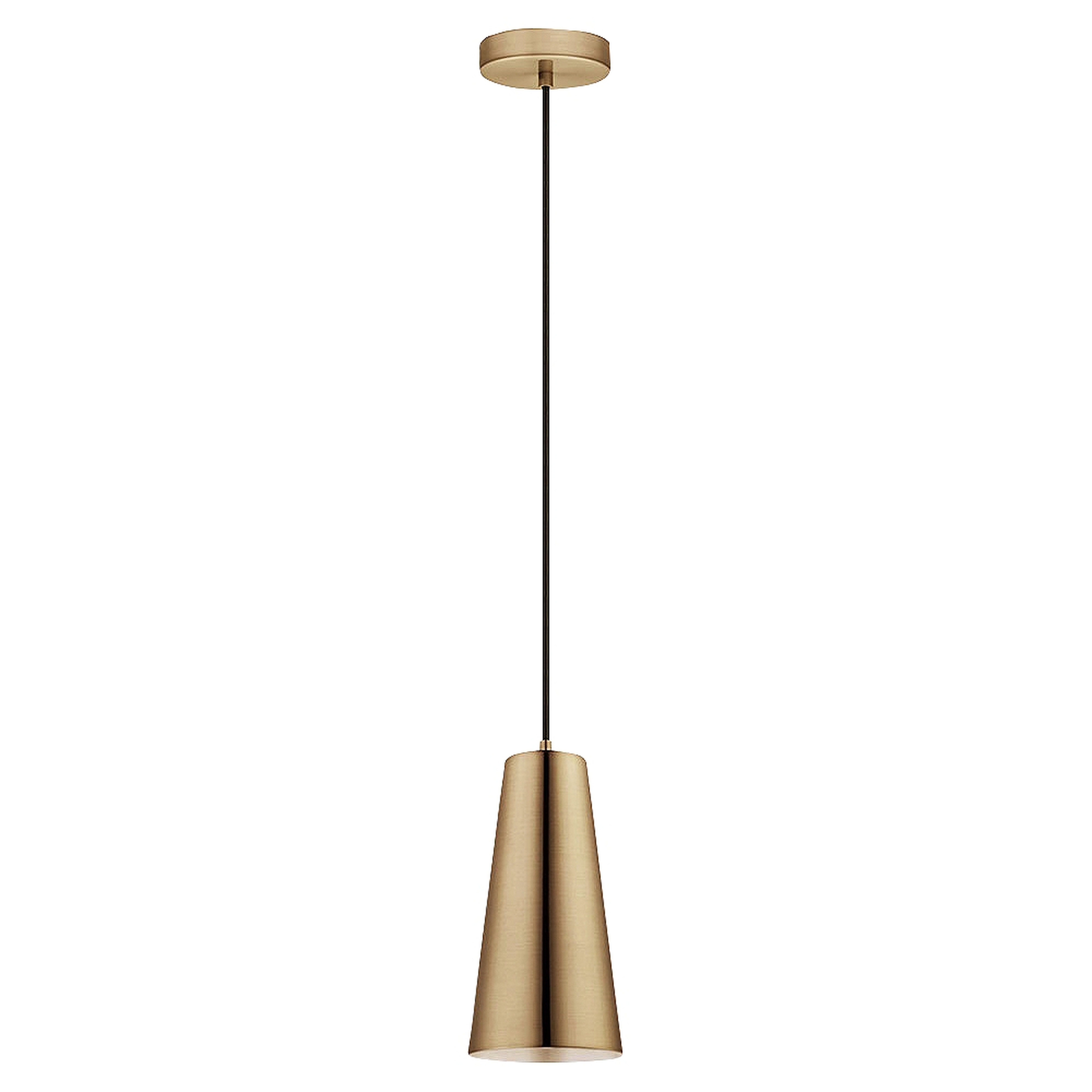 Eglo Pratella 5" Wide Brushed Gold Pendant Light - Style # 85P08 - Lamps Plus