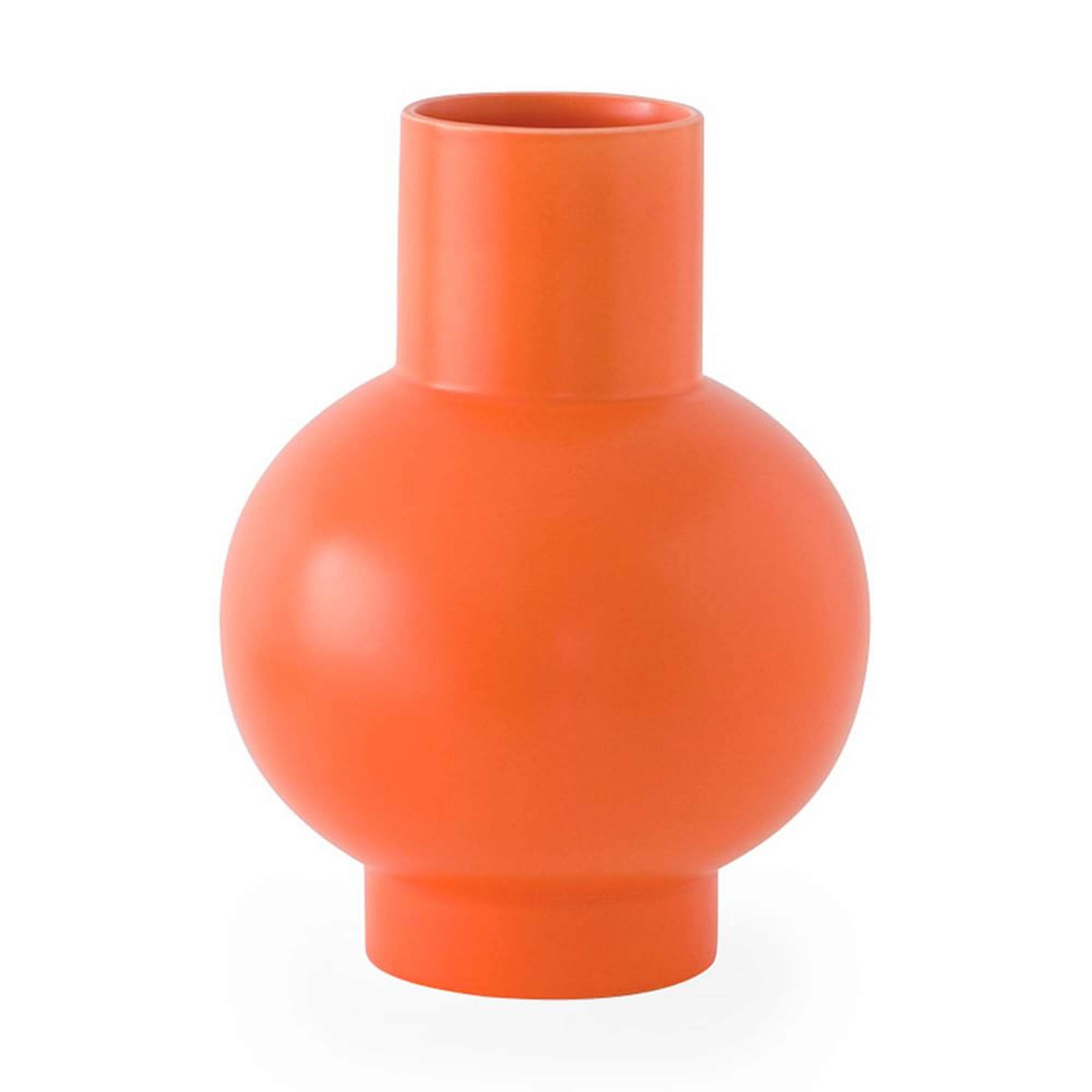 MoMA Collection Raawii Strom Vase Small, Ceramic, Vibrant Orange - West Elm
