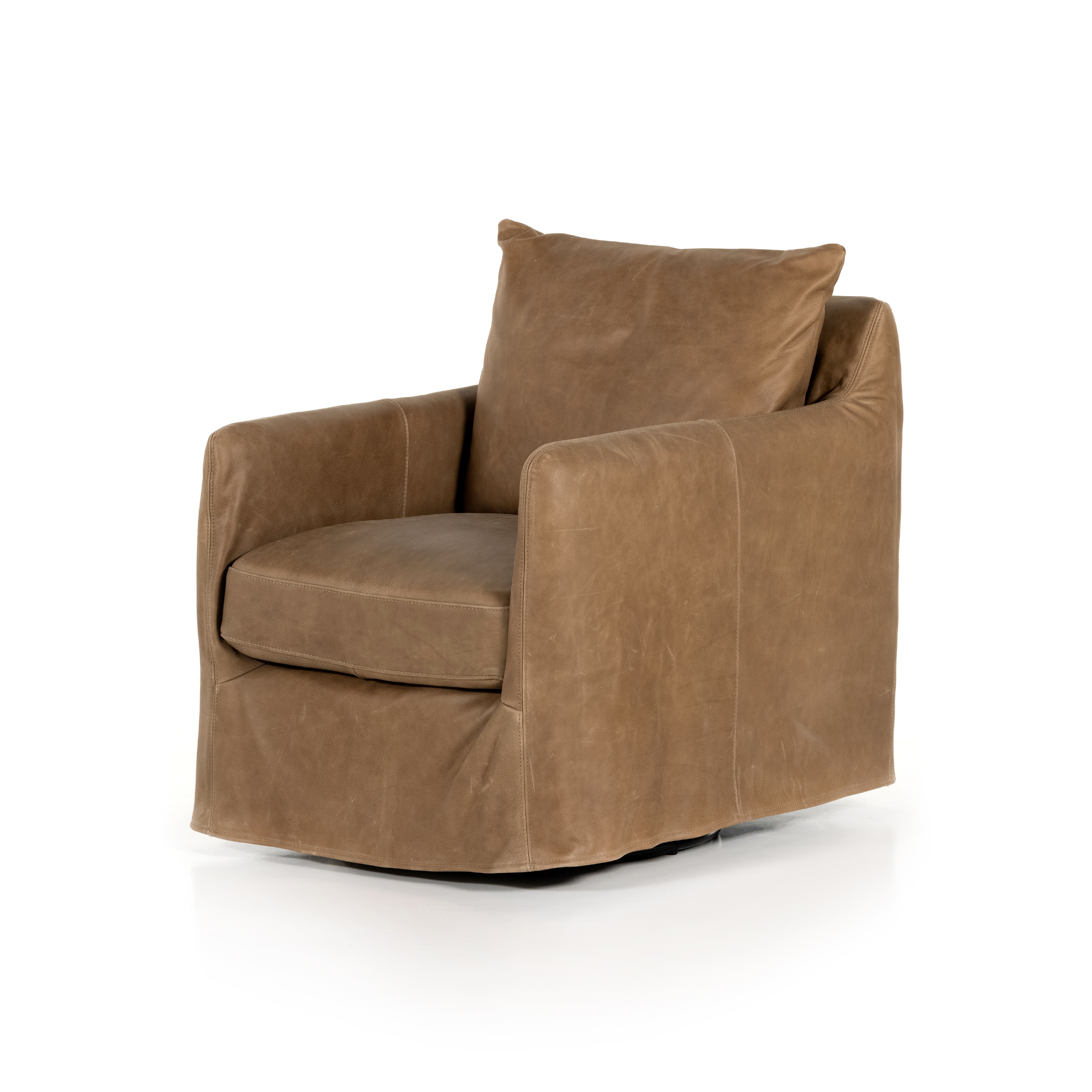Banks Swivel Chair-Palermo Drift - Four Hands