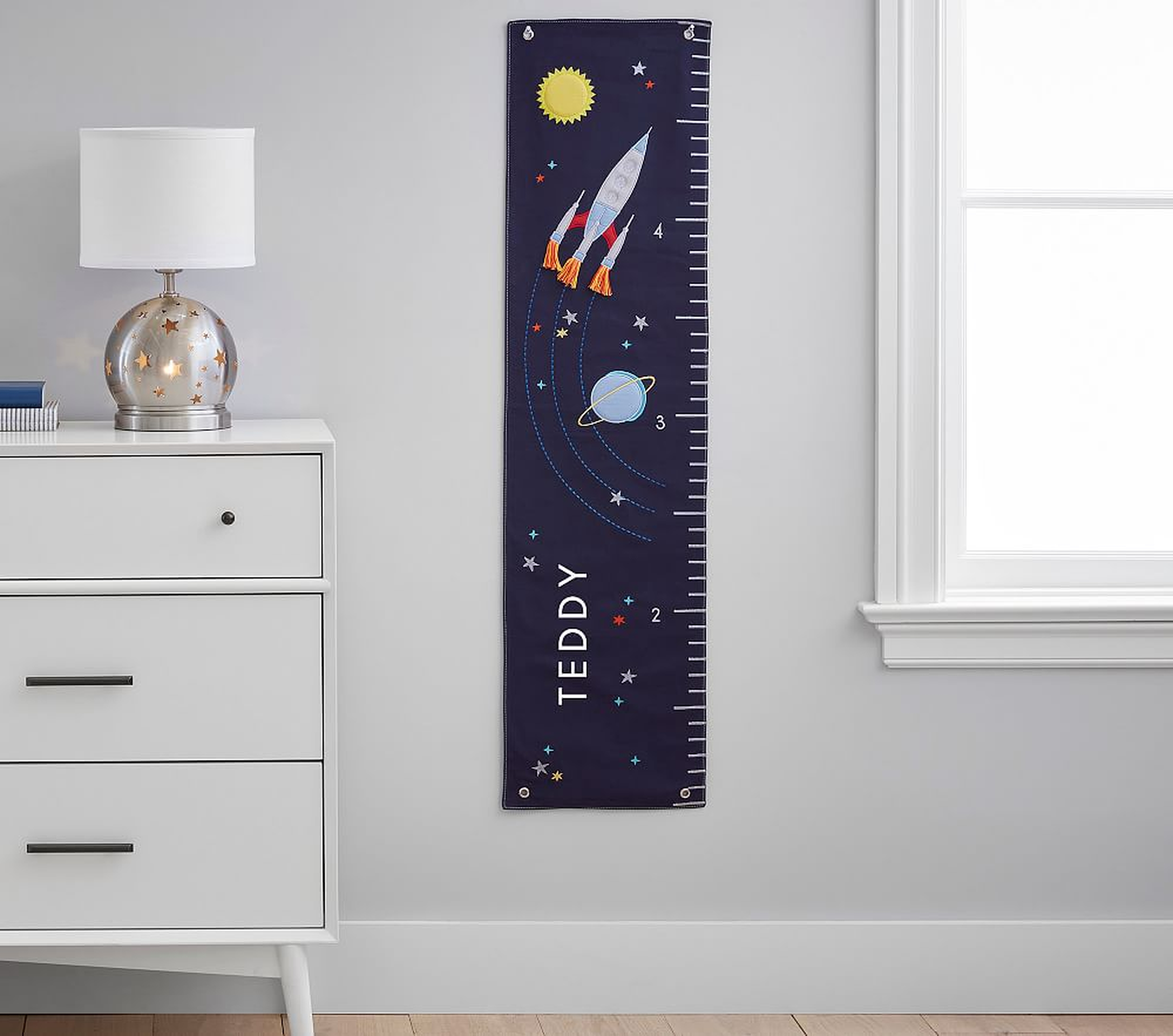 Outer Space Canvas Growth Chart - Pottery Barn Kids