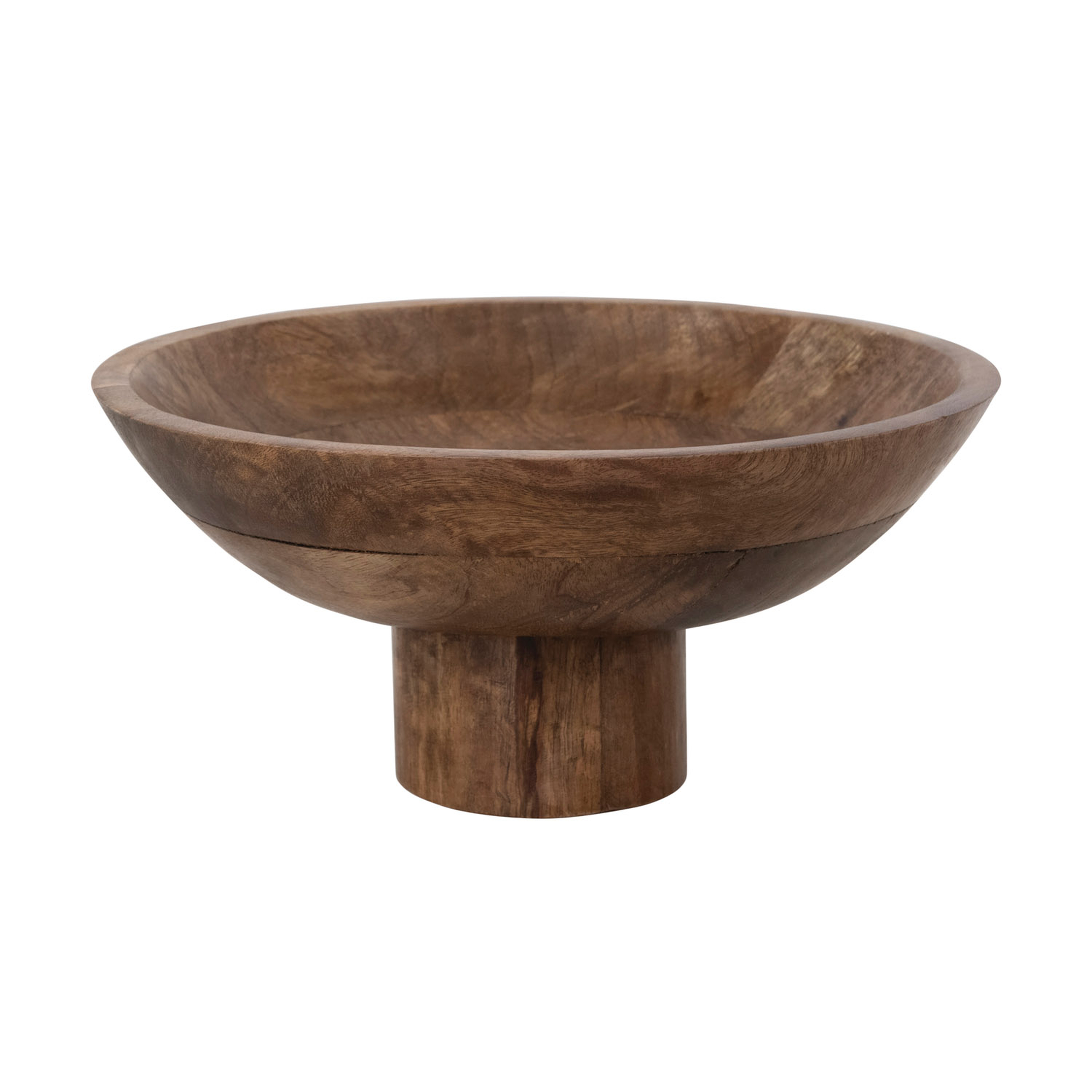 Mango wood footed bowl, Walnut Finish - Bloomingville