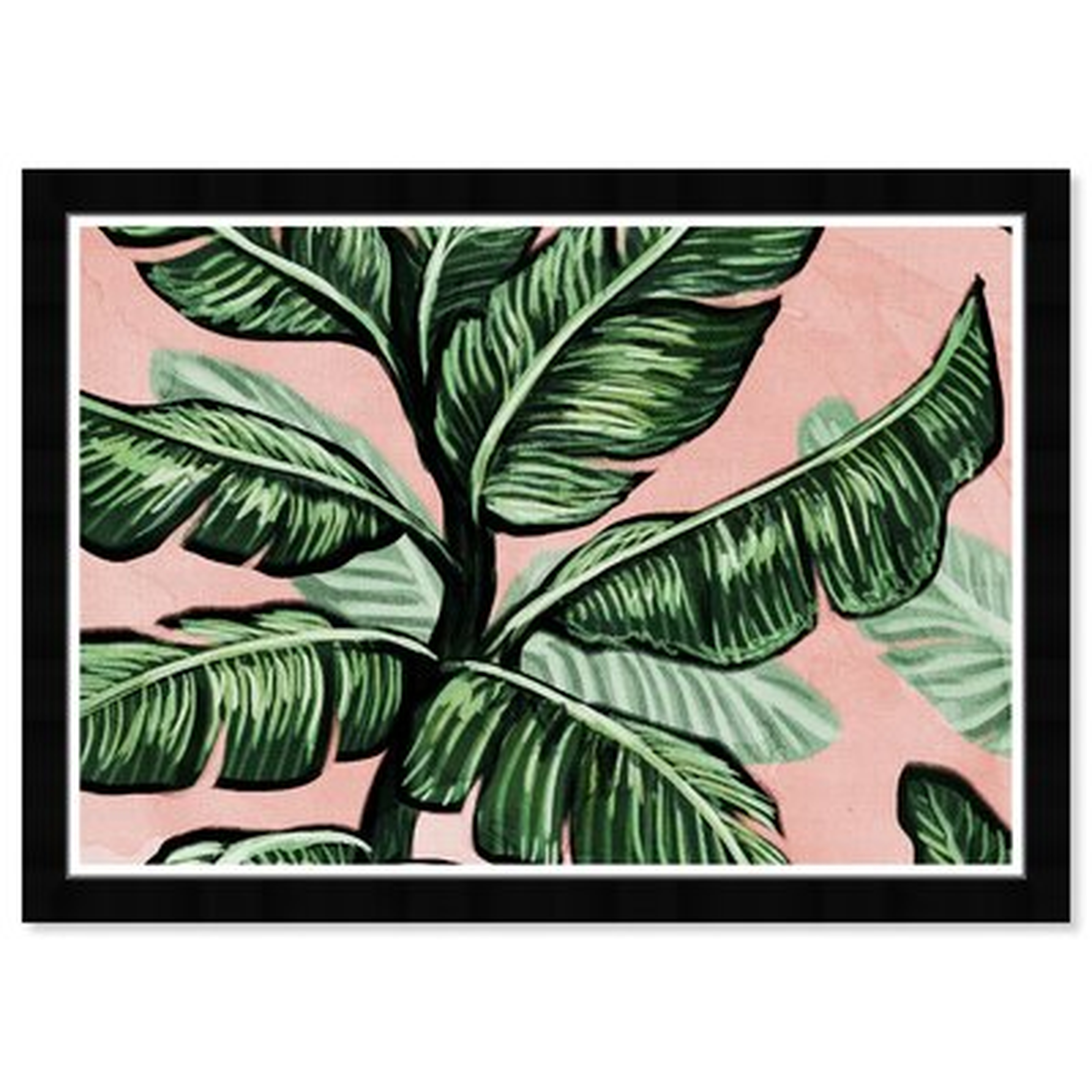 'Floral and Botanical Blush Toned Leaves Botanicals' - Picture Frame Graphic Art Print on Paper - Wayfair