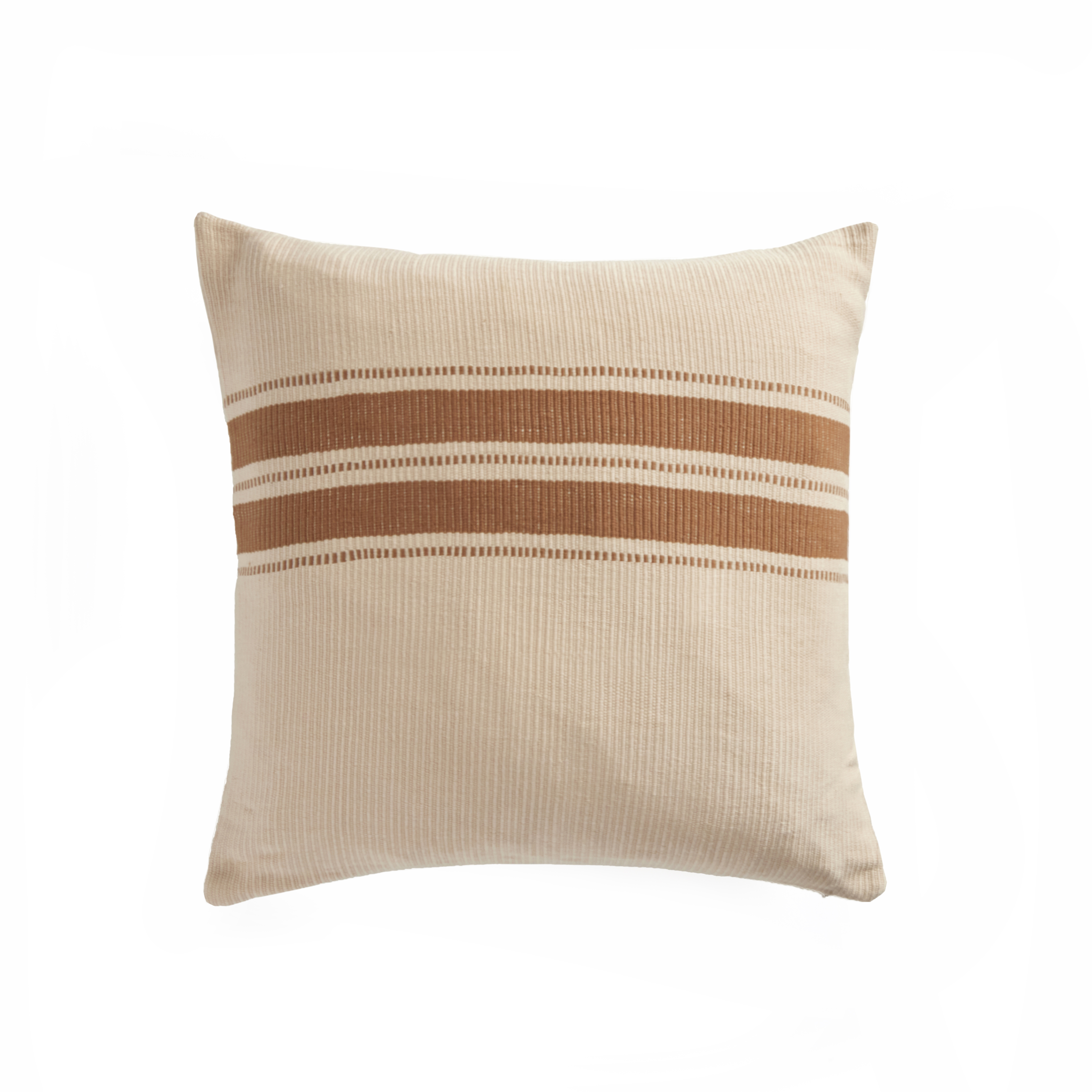 Handwoven Merido Pillow-Beige-22‚Äùx22‚Äù - Four Hands