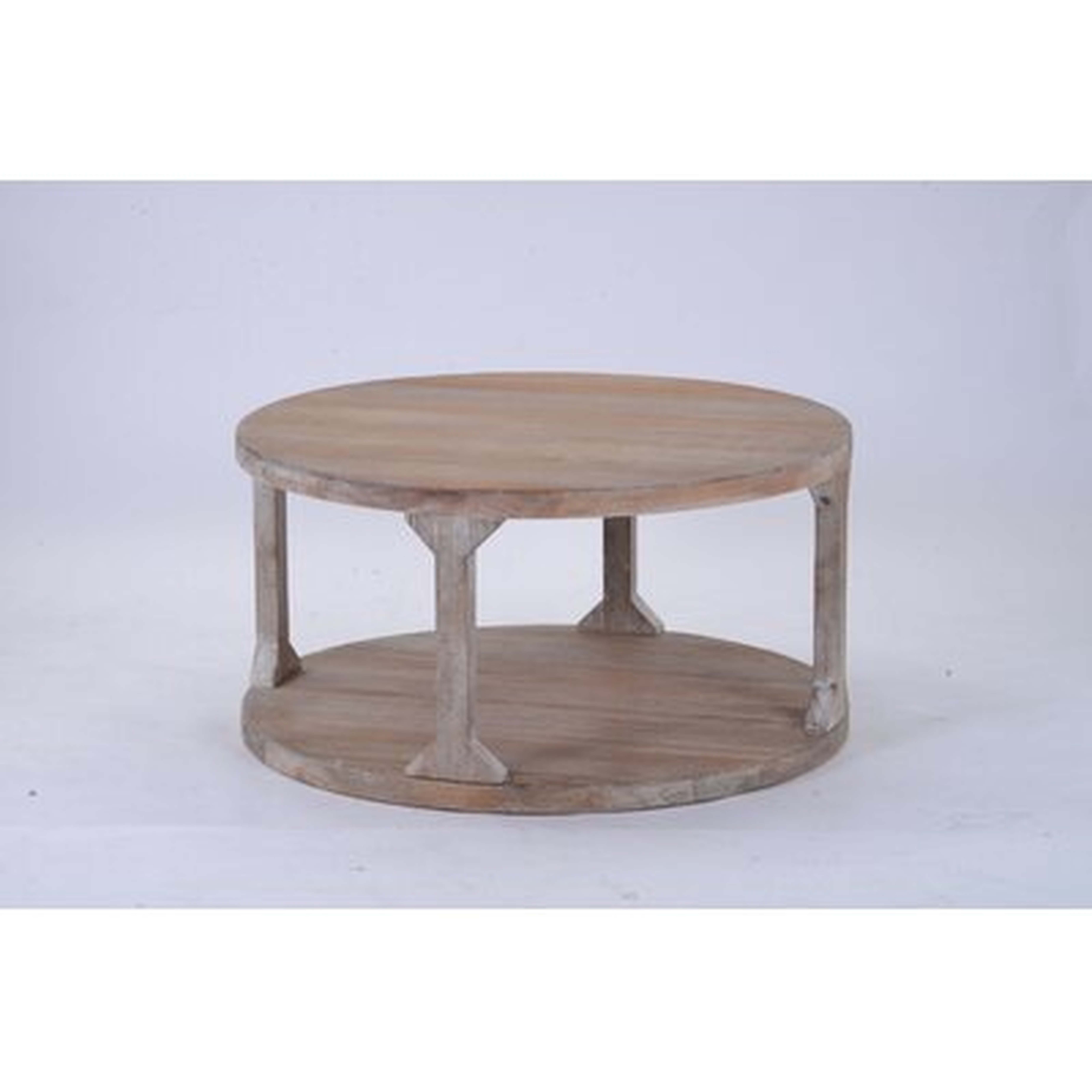 Floor Shelf Coffee Table with Storage 35"D - Wayfair