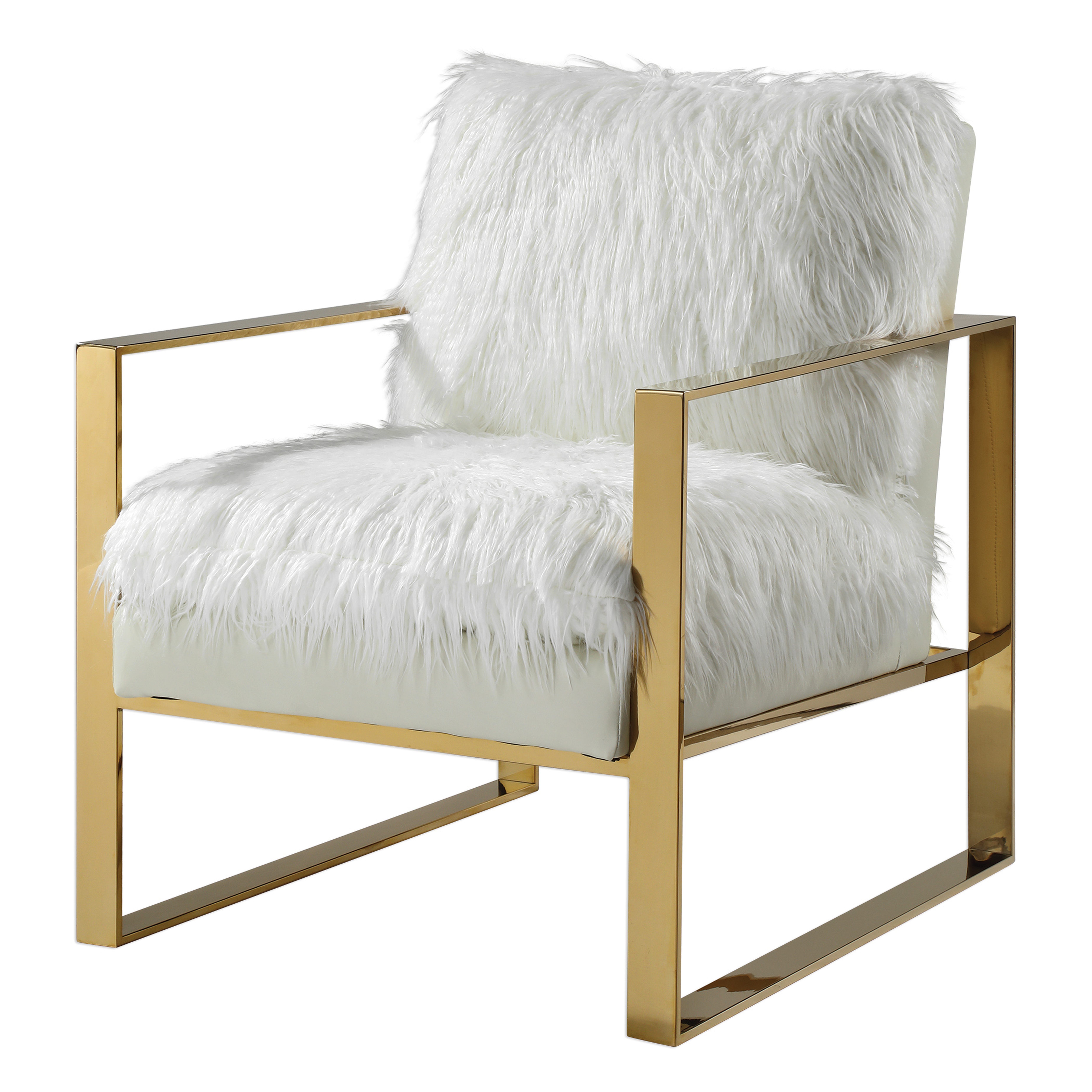Delphine White Accent Chair - Hudsonhill Foundry