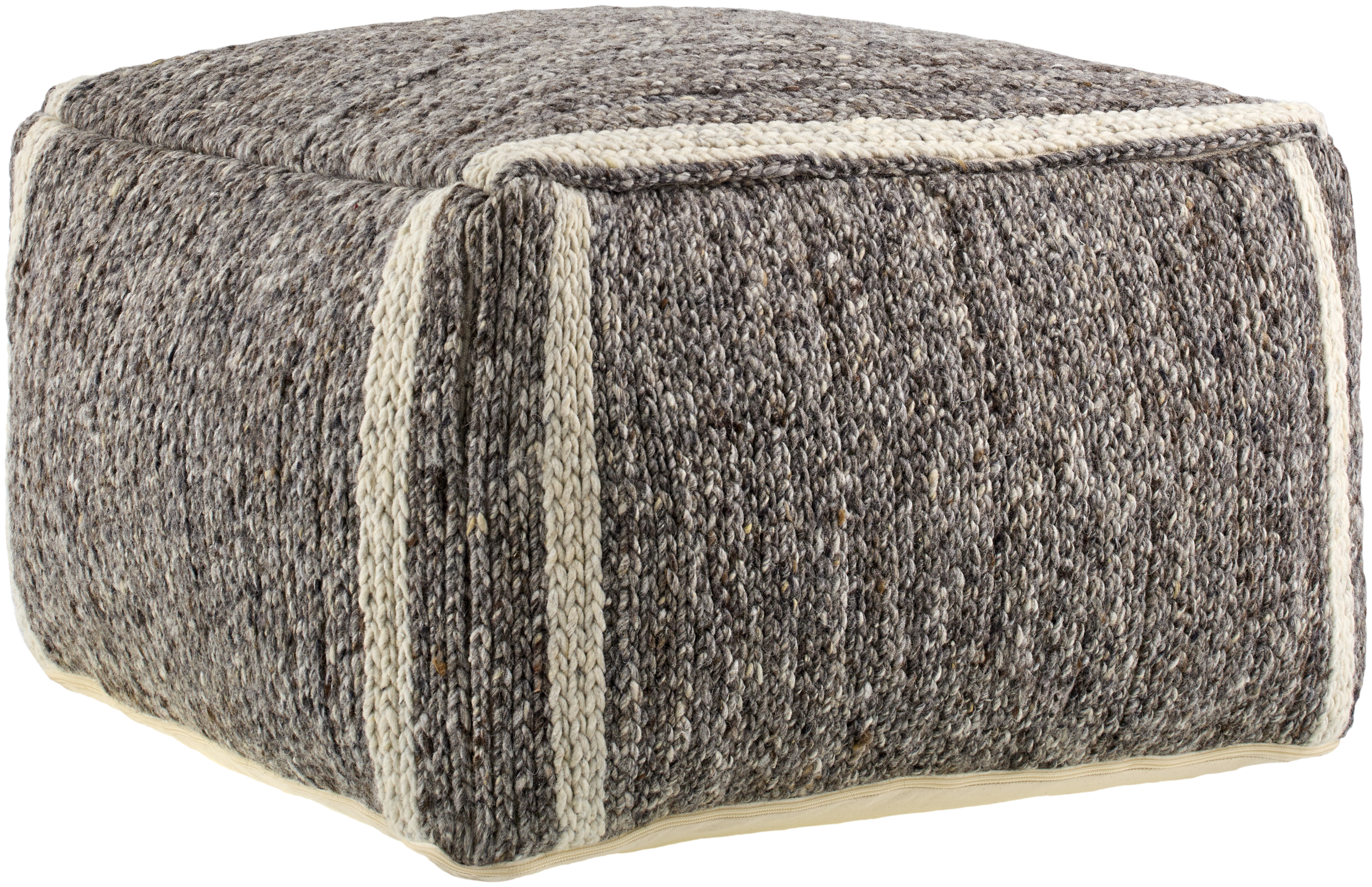 Derby Woven Pouf - Surya