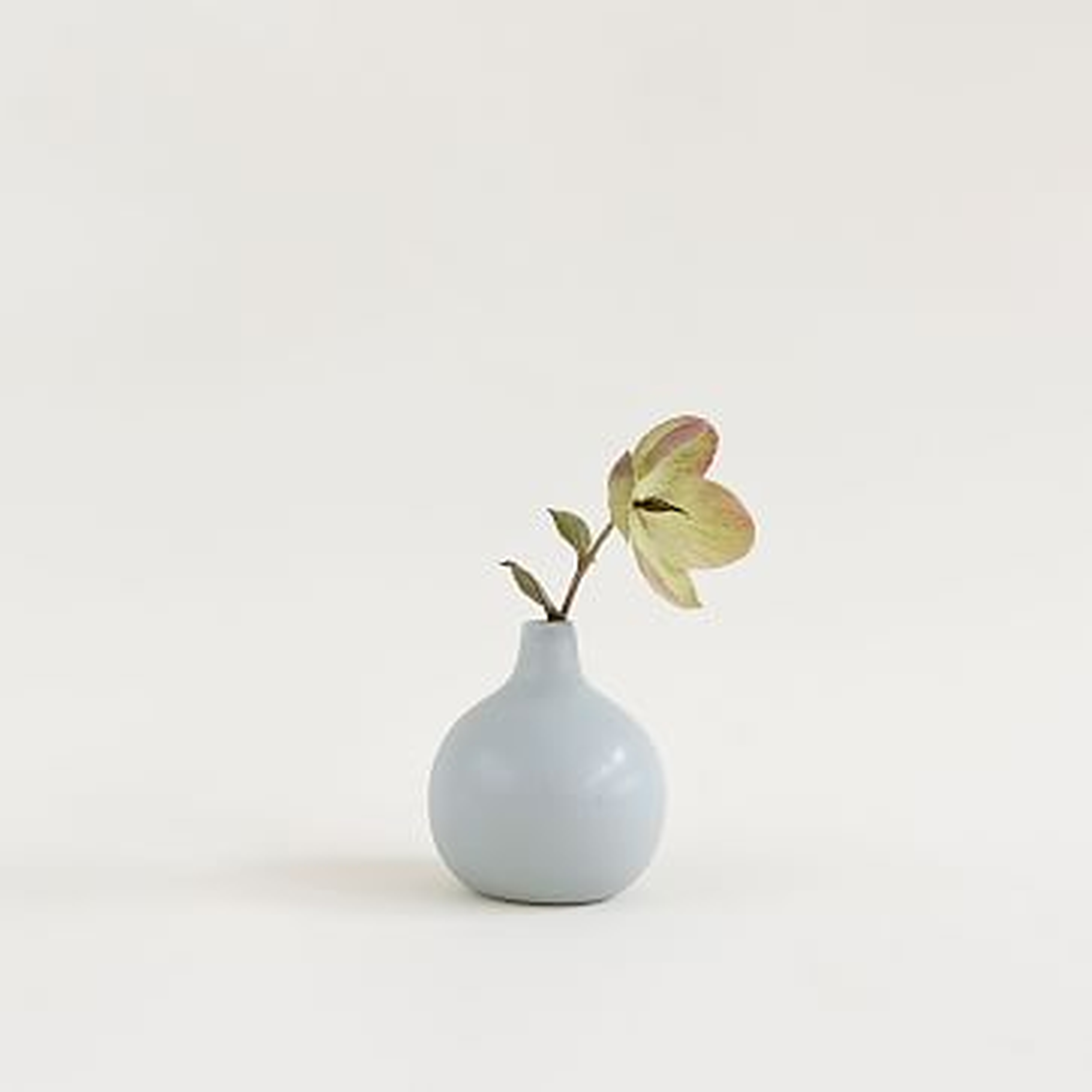 Paper + Clay Bulb Bud Vase, Gray - West Elm