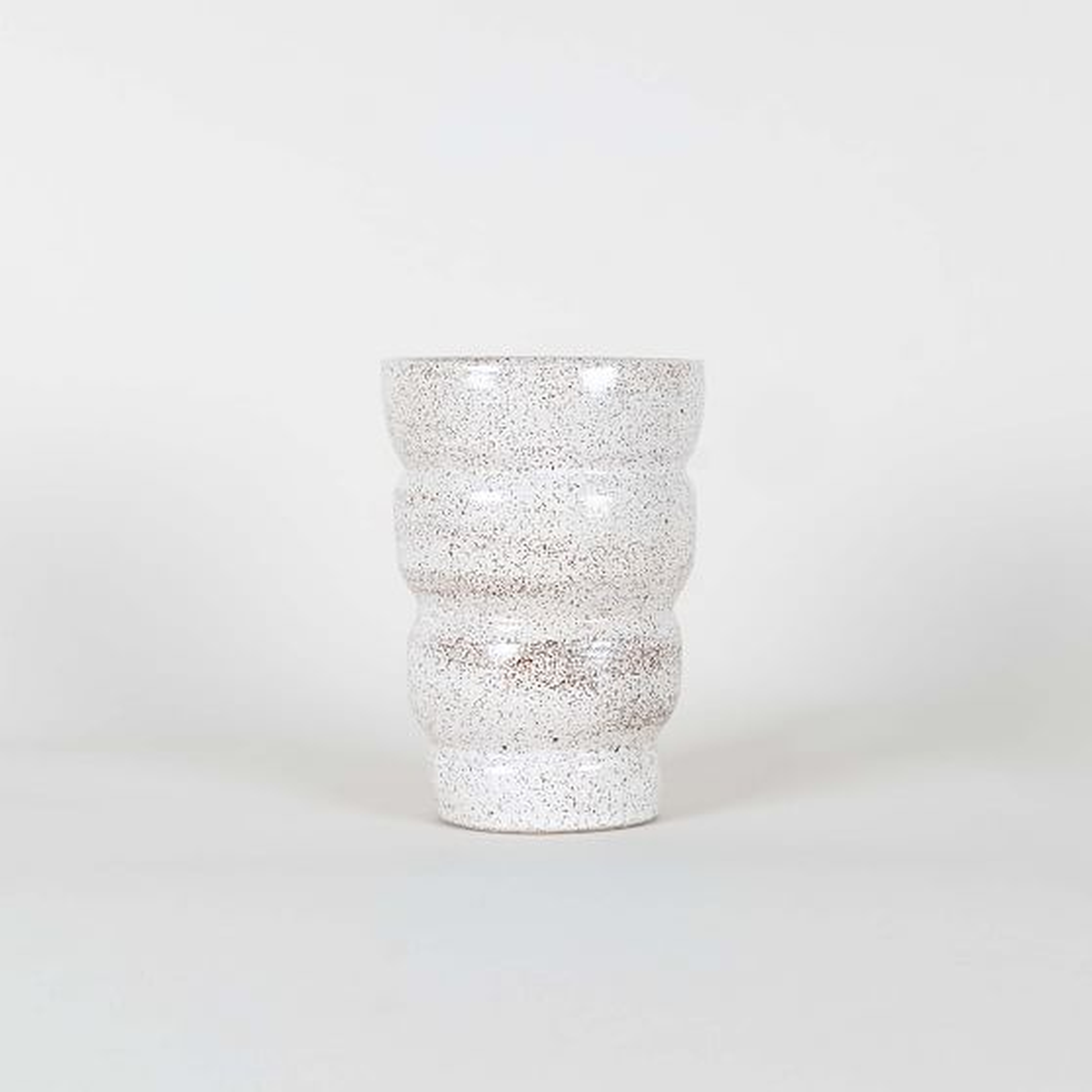 Utility Objects Small Vase, Speckled White - West Elm