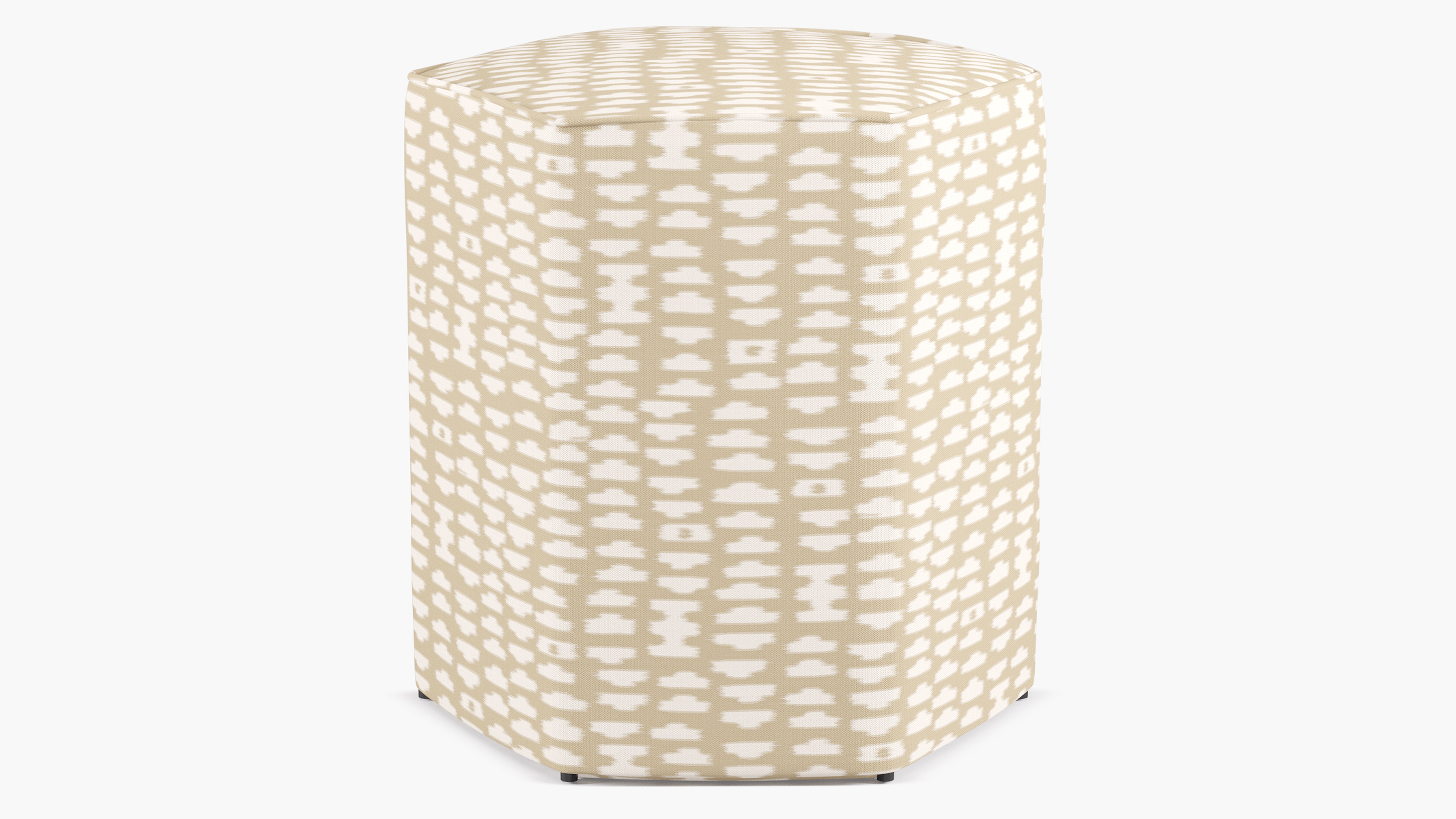 Hexagonal Ottoman, Sand Odalisque - The Inside