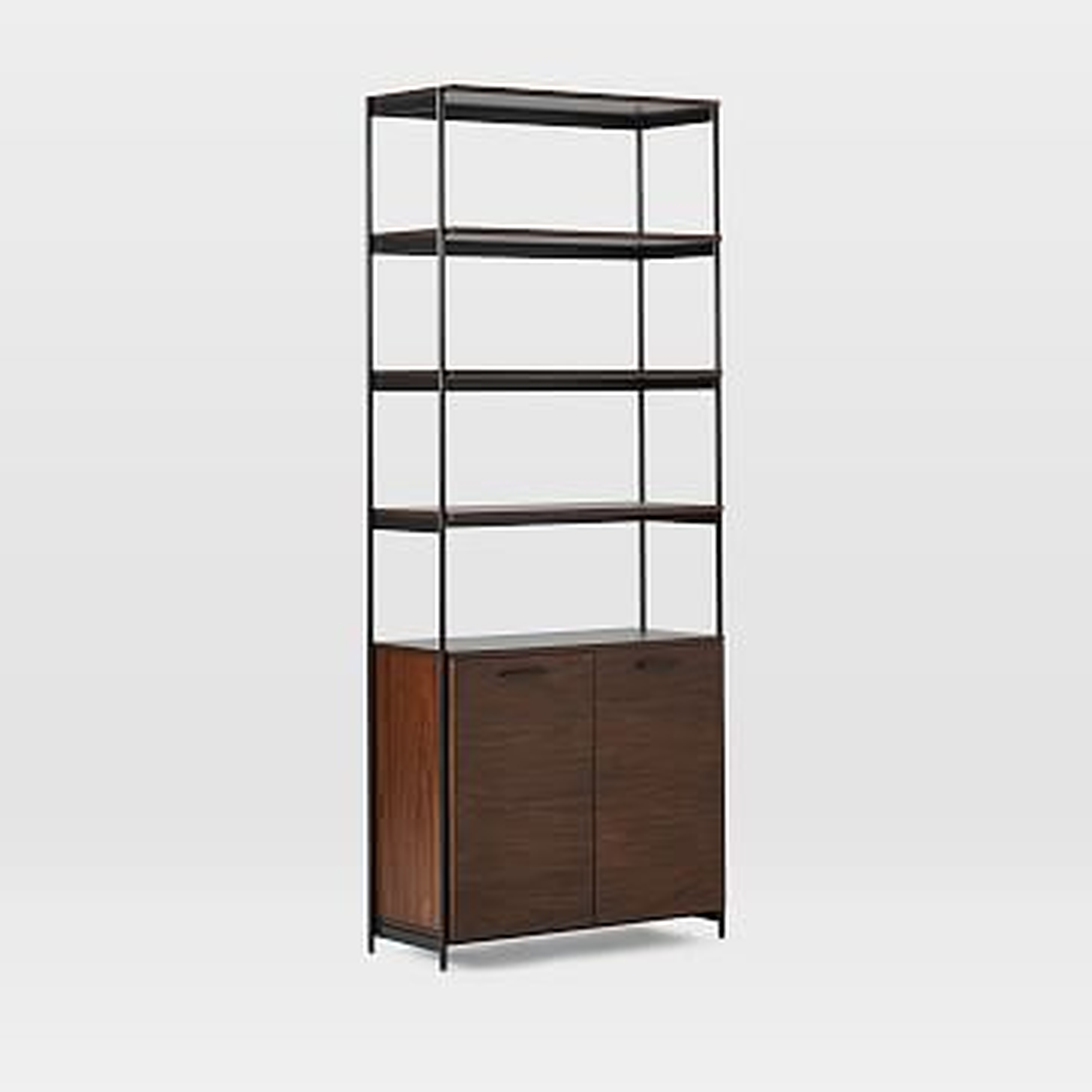 Foundry Wide Bookcase, Dark Walnut - NO LONGER AVAILABLE - West Elm