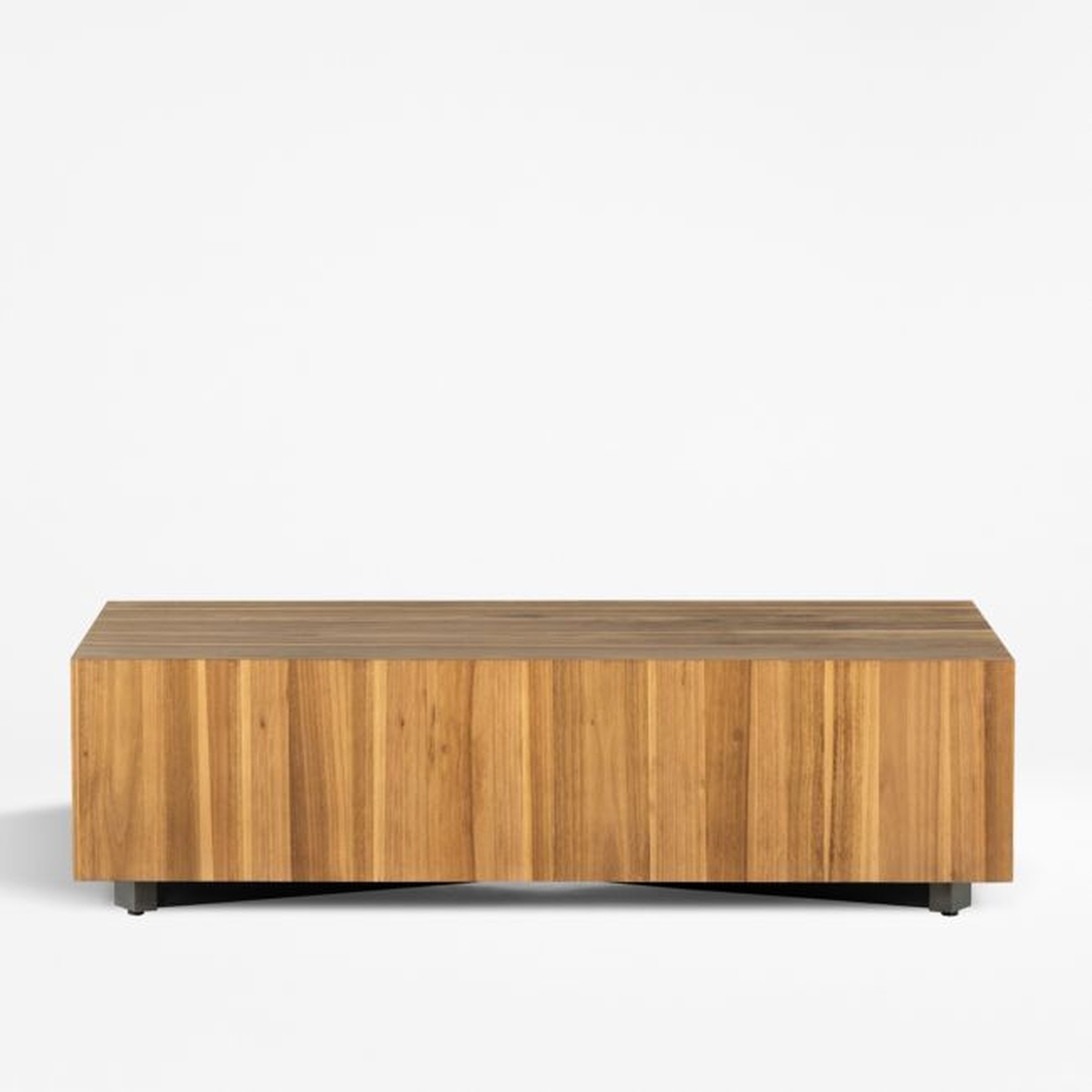 Dillon Natural Yukas Wood 53" Rectangular Coffee Table - Crate and Barrel