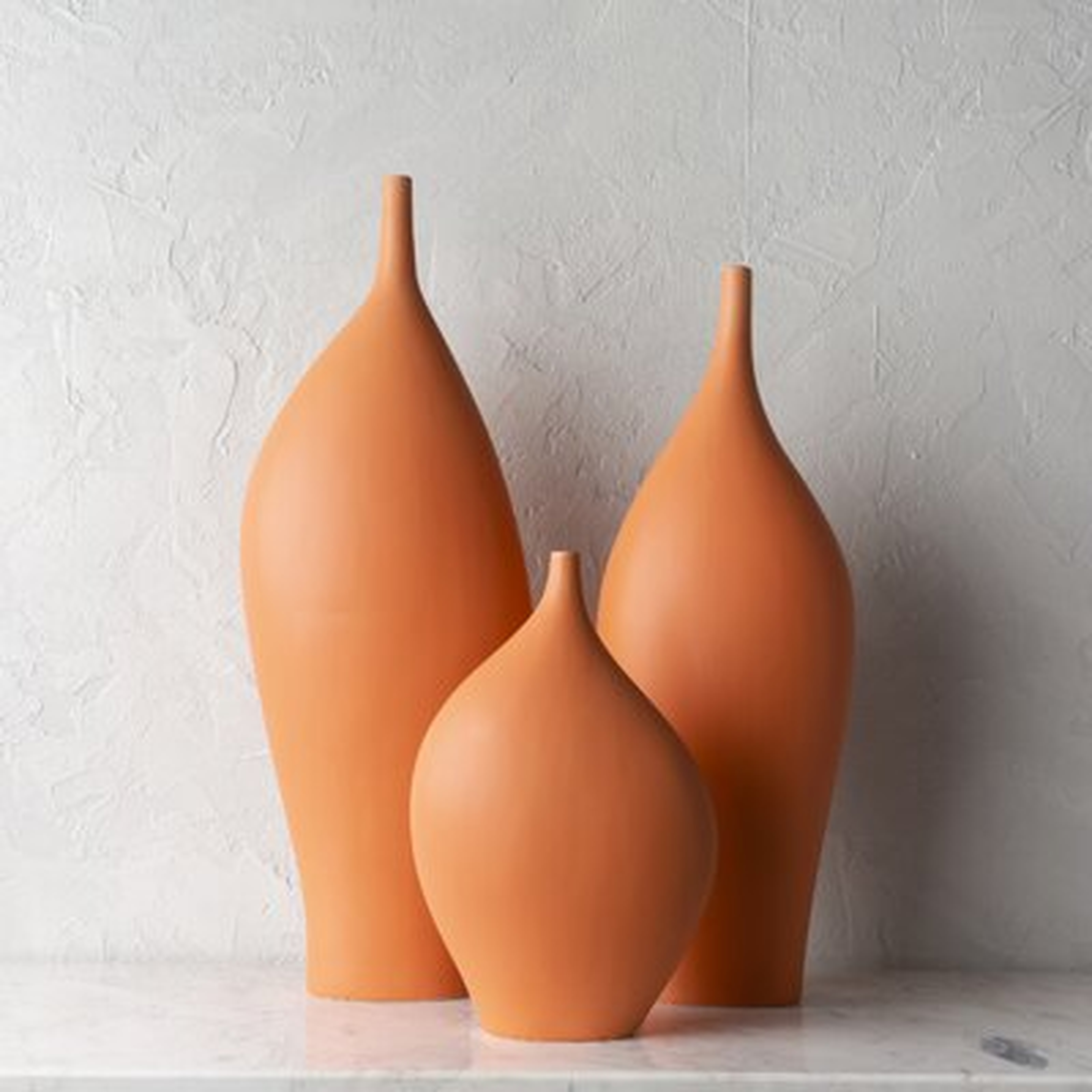Askov Bright Orange 23.23" Indoor/Outdoor Ceramic Table Vase - Wayfair