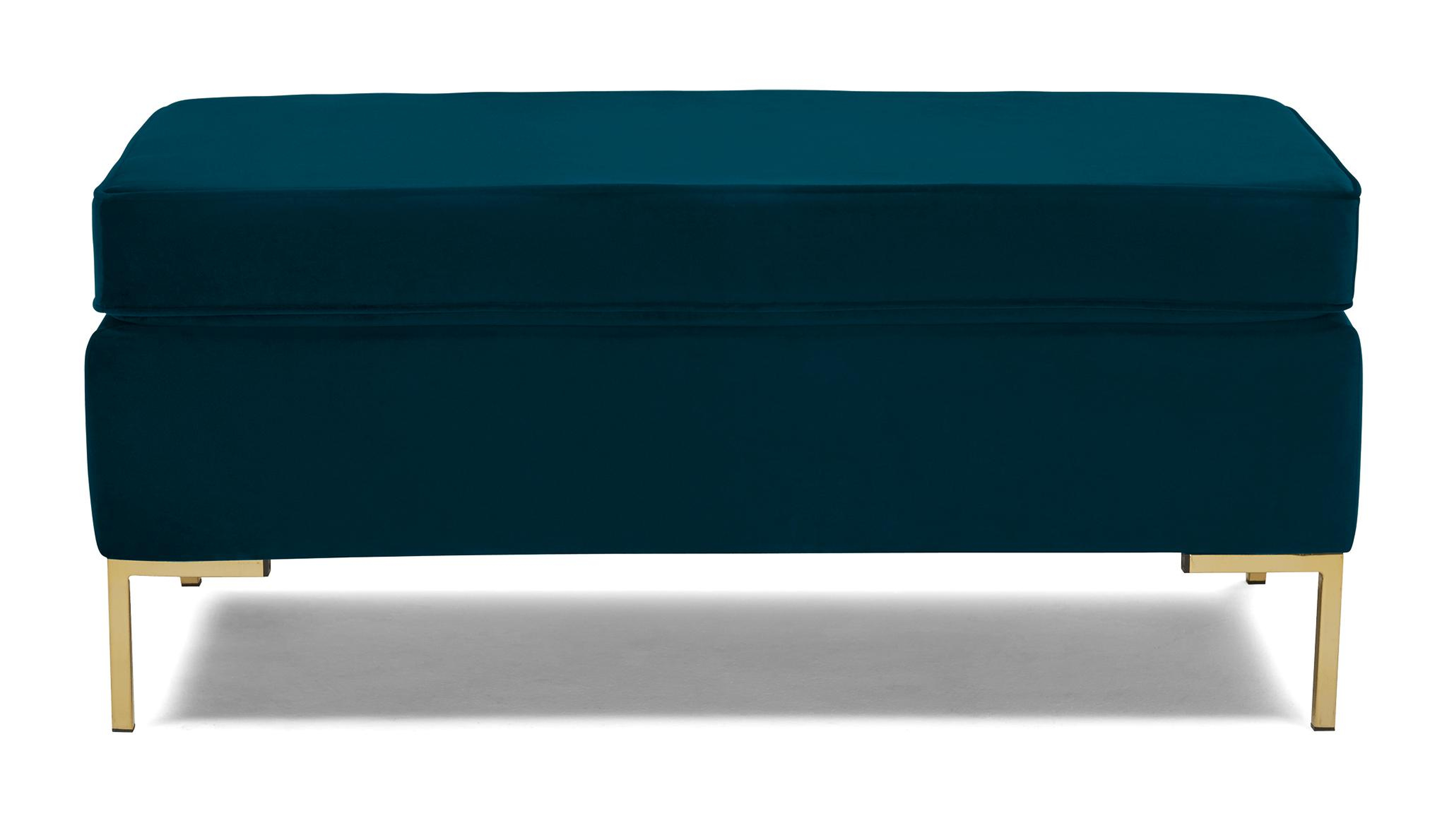 Blue Dee Mid Century Modern Bench with Storage - Key Largo Zenith Teal - Joybird
