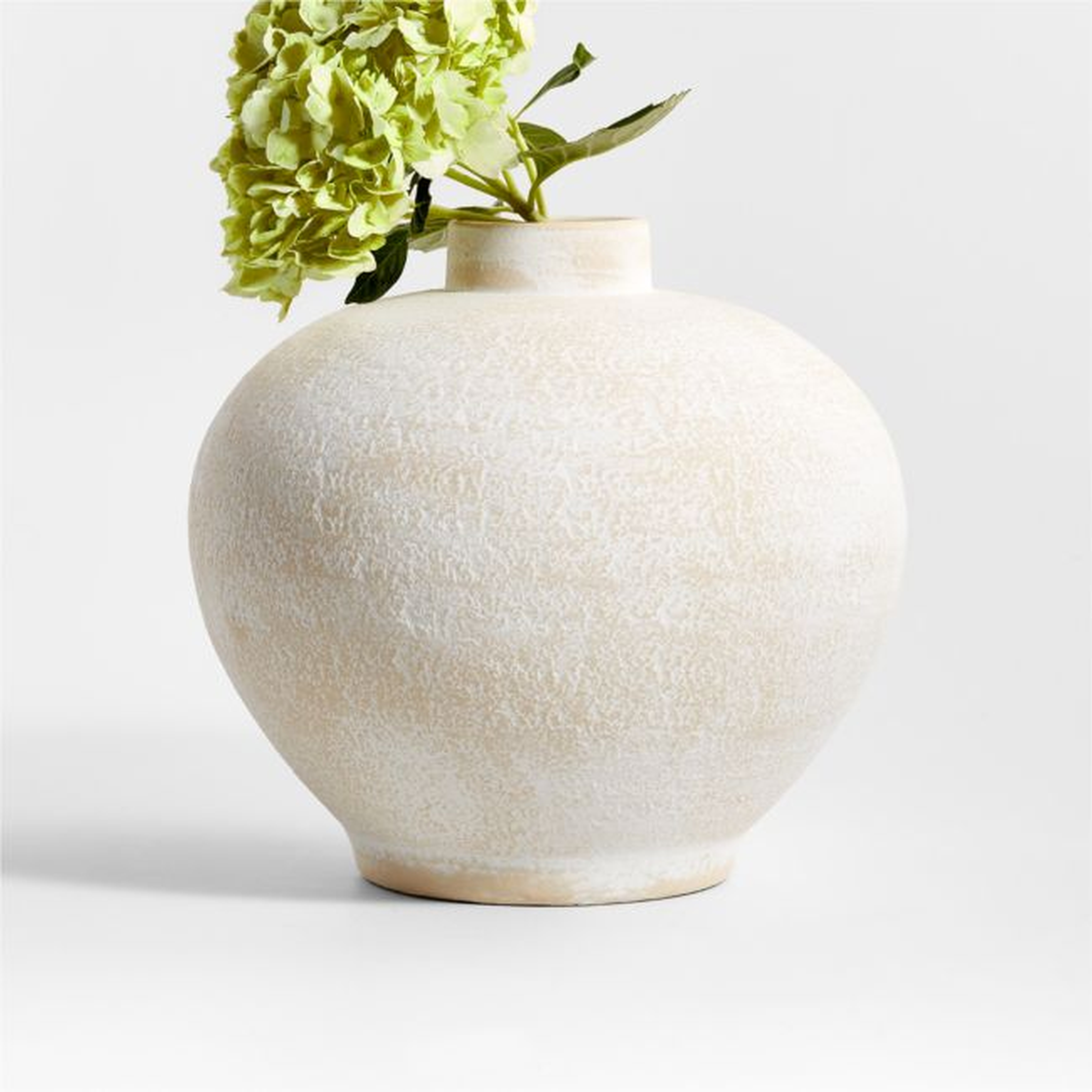 Ophelia Matte Natural Round Vase  10" - Crate and Barrel