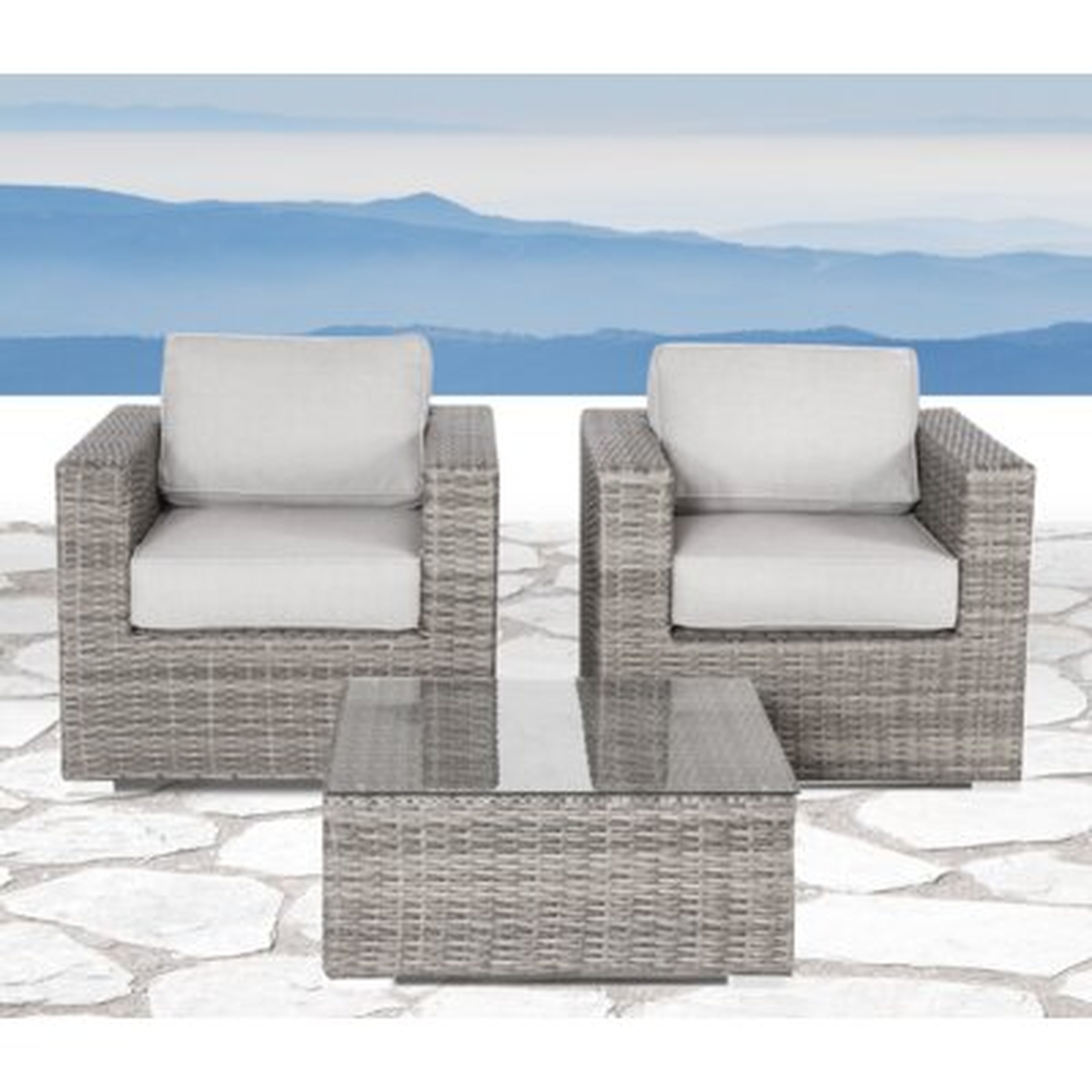 Darvin 3 Piece Seating Group with Cushions - Wayfair