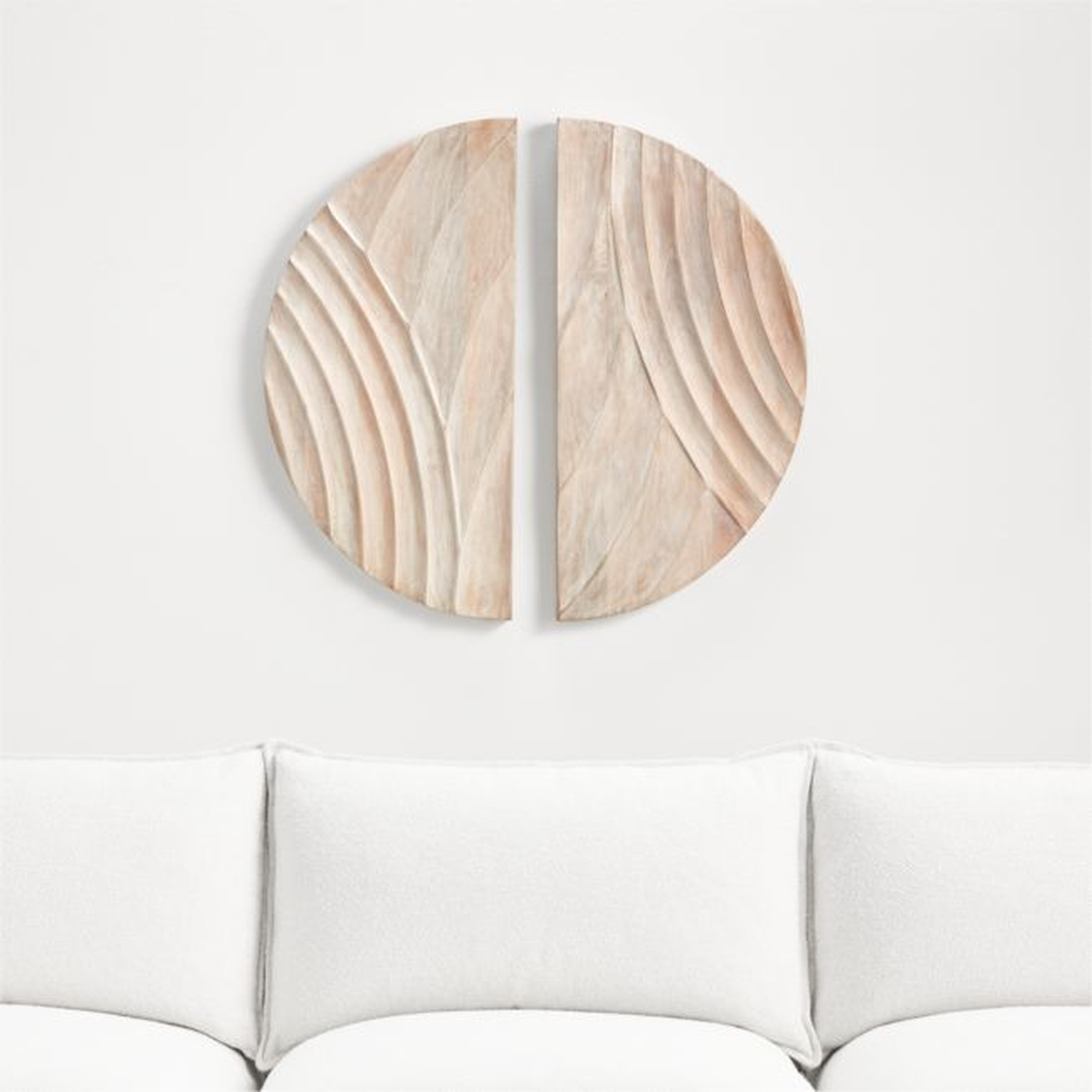 Dune Bleached Wood Wall Art, 30" x 30" - Crate and Barrel