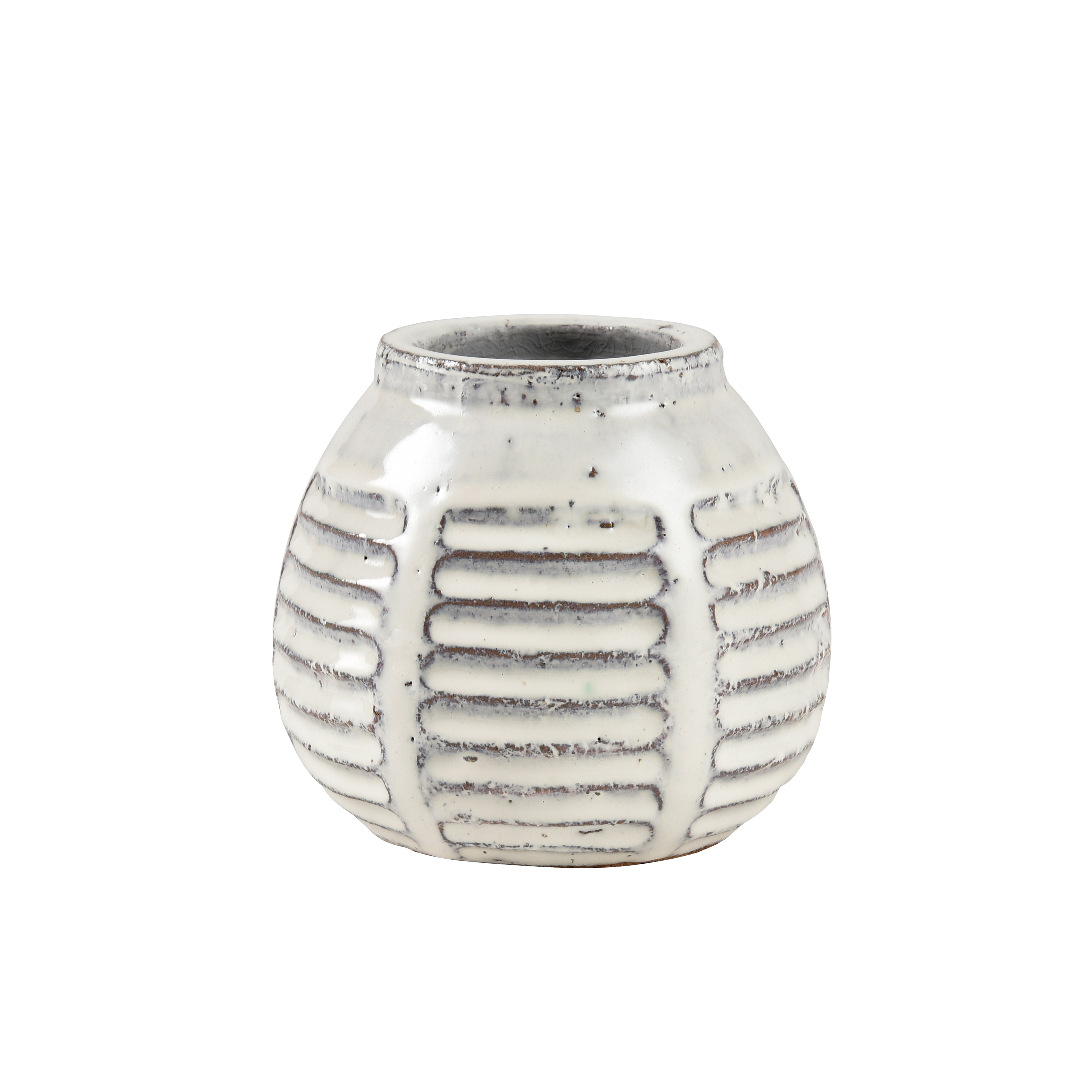 Muriel Vase - Small Aged White Glazed - Elk Home