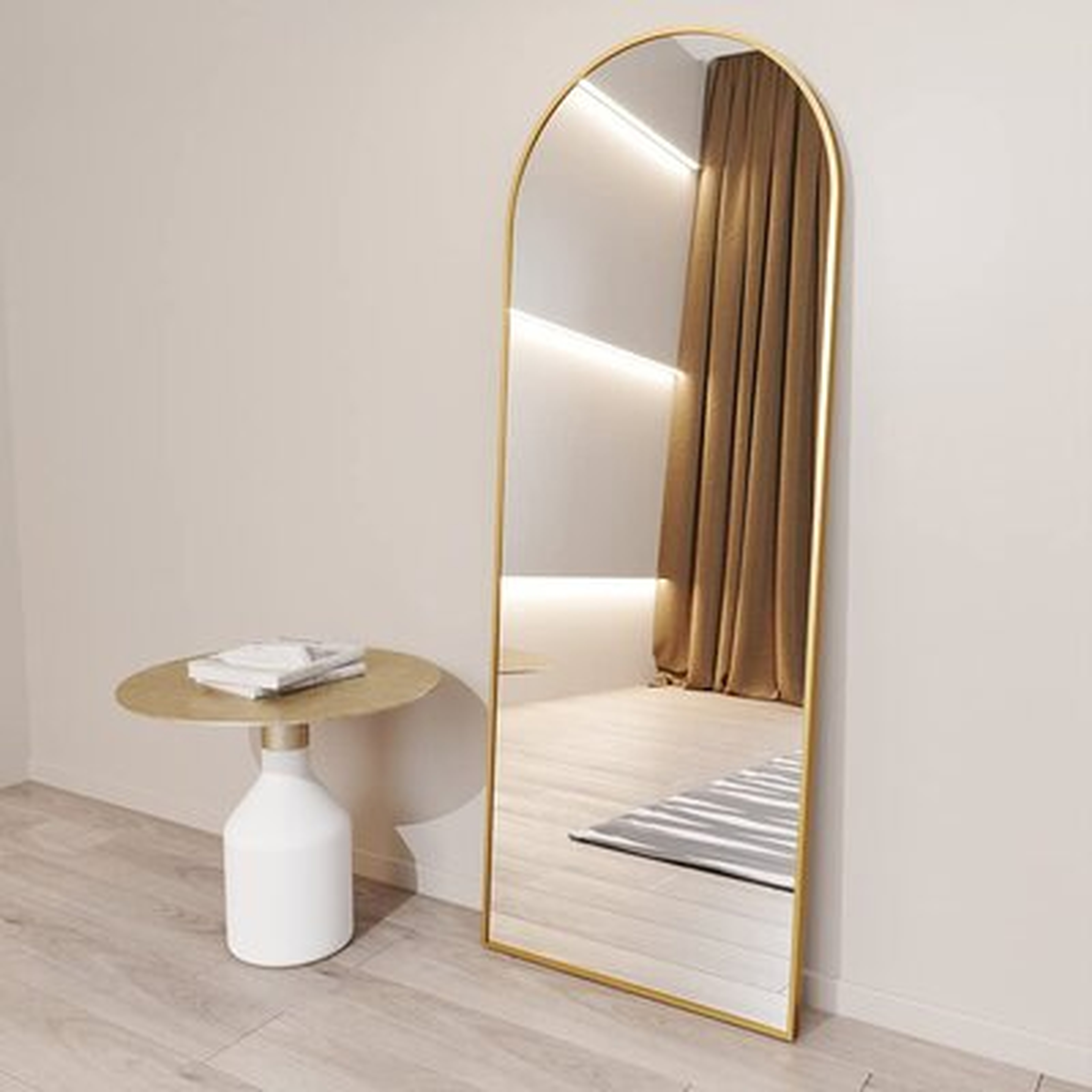 Full Length Mirror Arch Floor Mirror Wall Mirror Hanging Or Leaning Arched-Top Full Body Mirror With Stand For Bedroom, Dressing Room - Wayfair