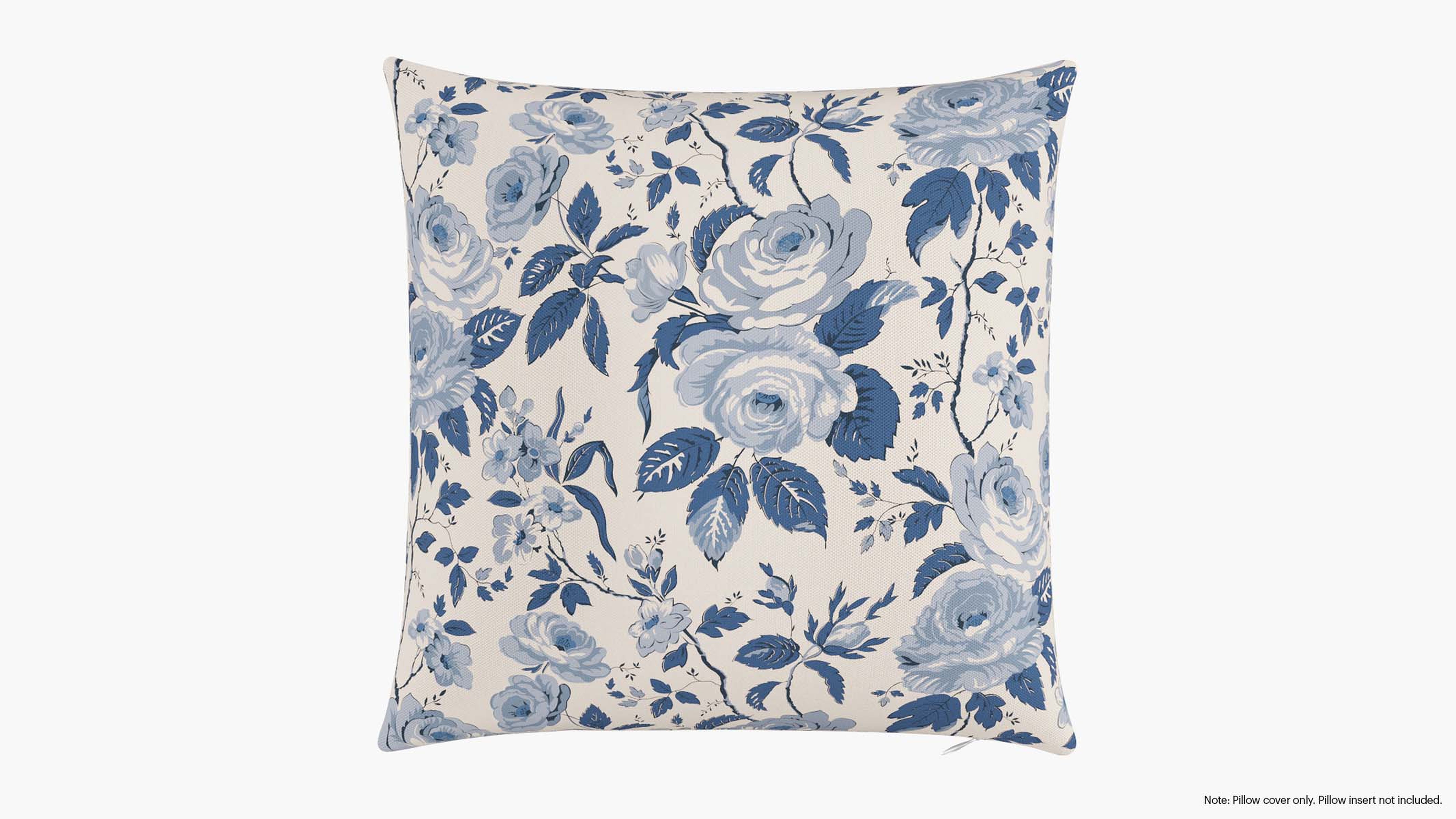 Throw Pillow Cover 20", Delft Chintz, 20" x 20" - The Inside