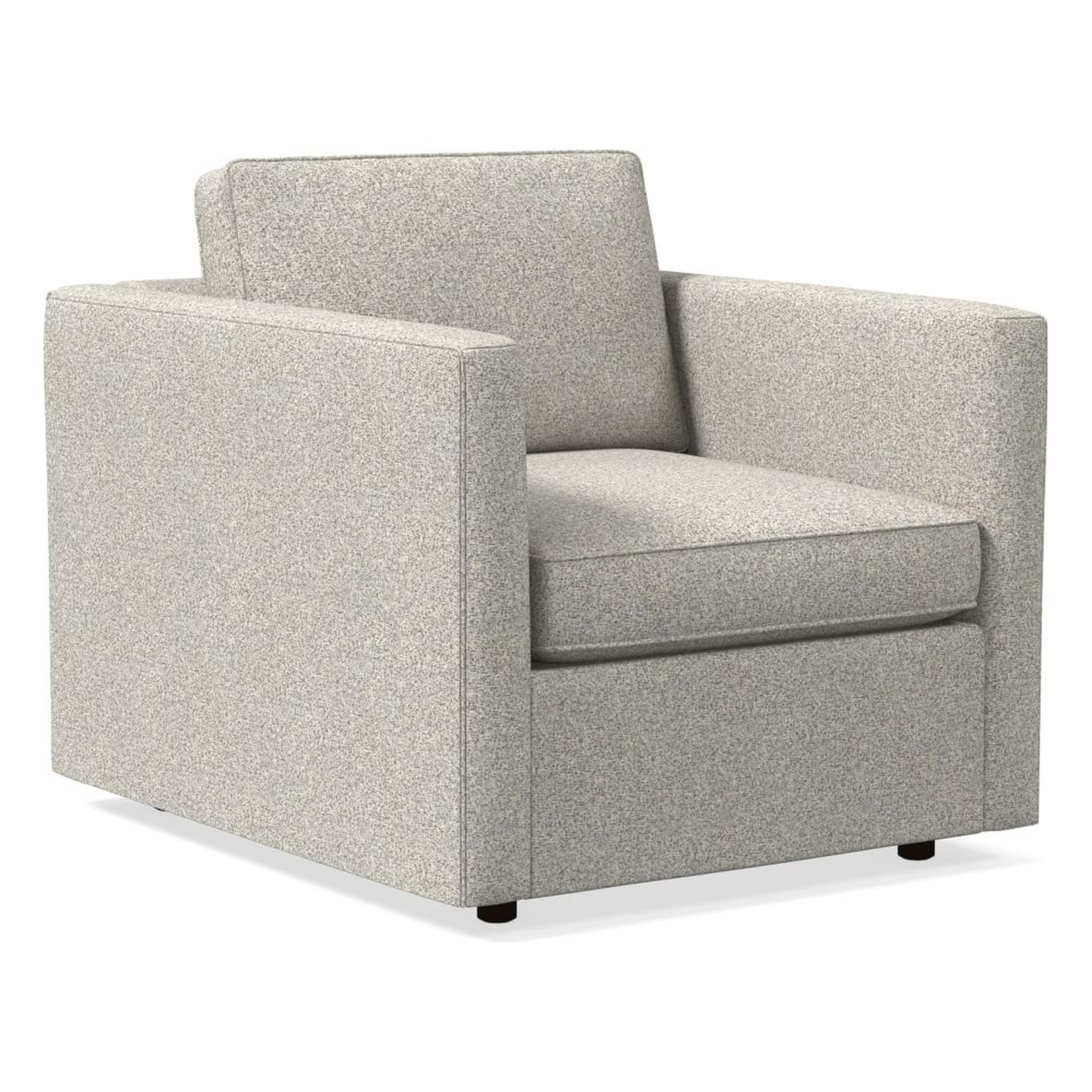 Harris Chair, Poly , Chenille Tweed, Storm Gray, Concealed Supports - West Elm