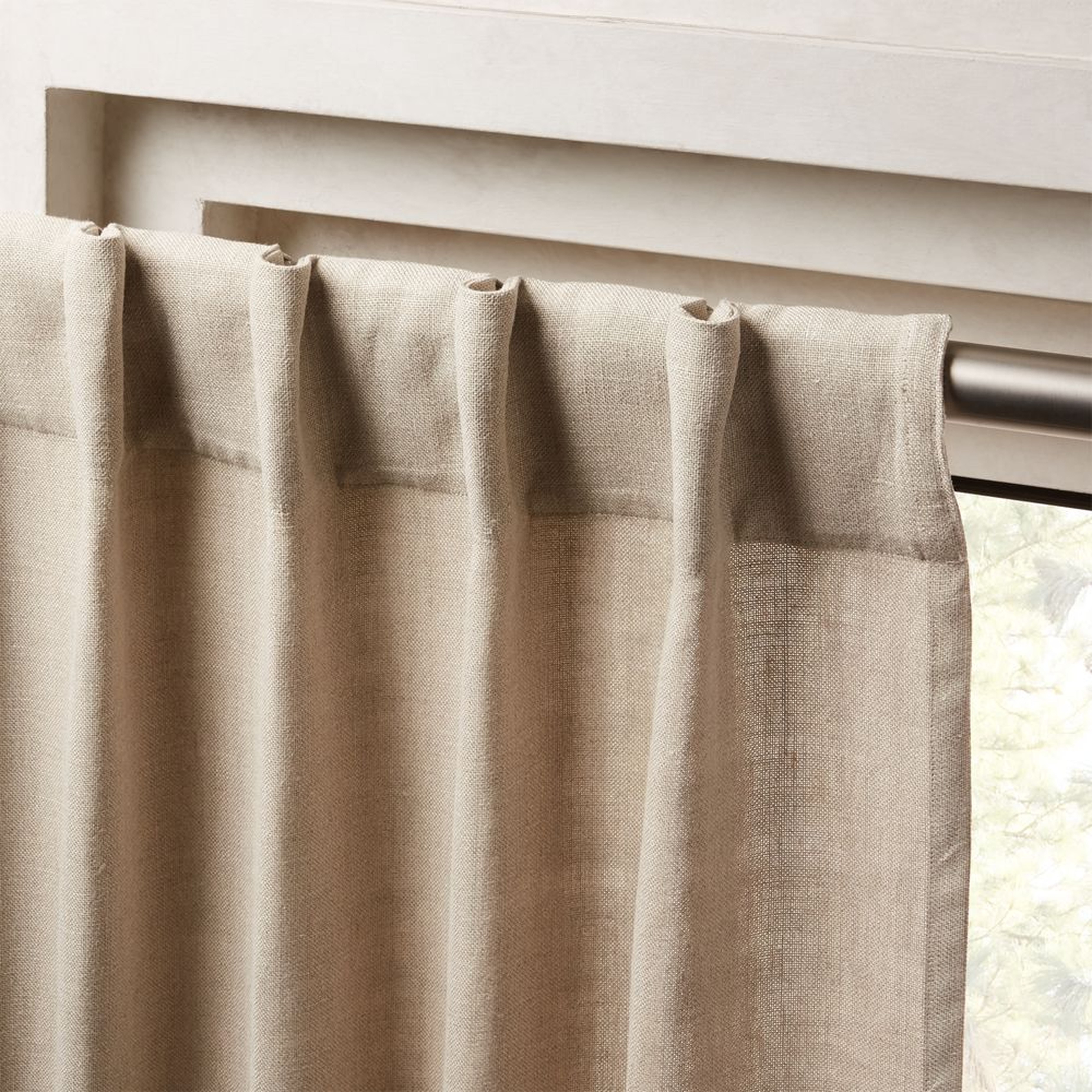 Heavyweight Natural Linen Curtain Panel 48"x84" - CB2